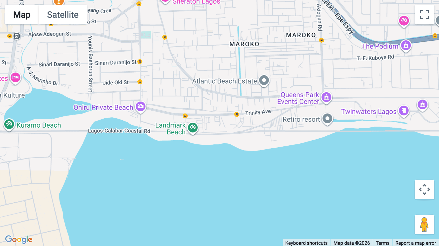Click for interative map of 6th Floor, Landmark Towers, 5b Water Corporation Road (Oniru Road), Victoria Island, Lagos
