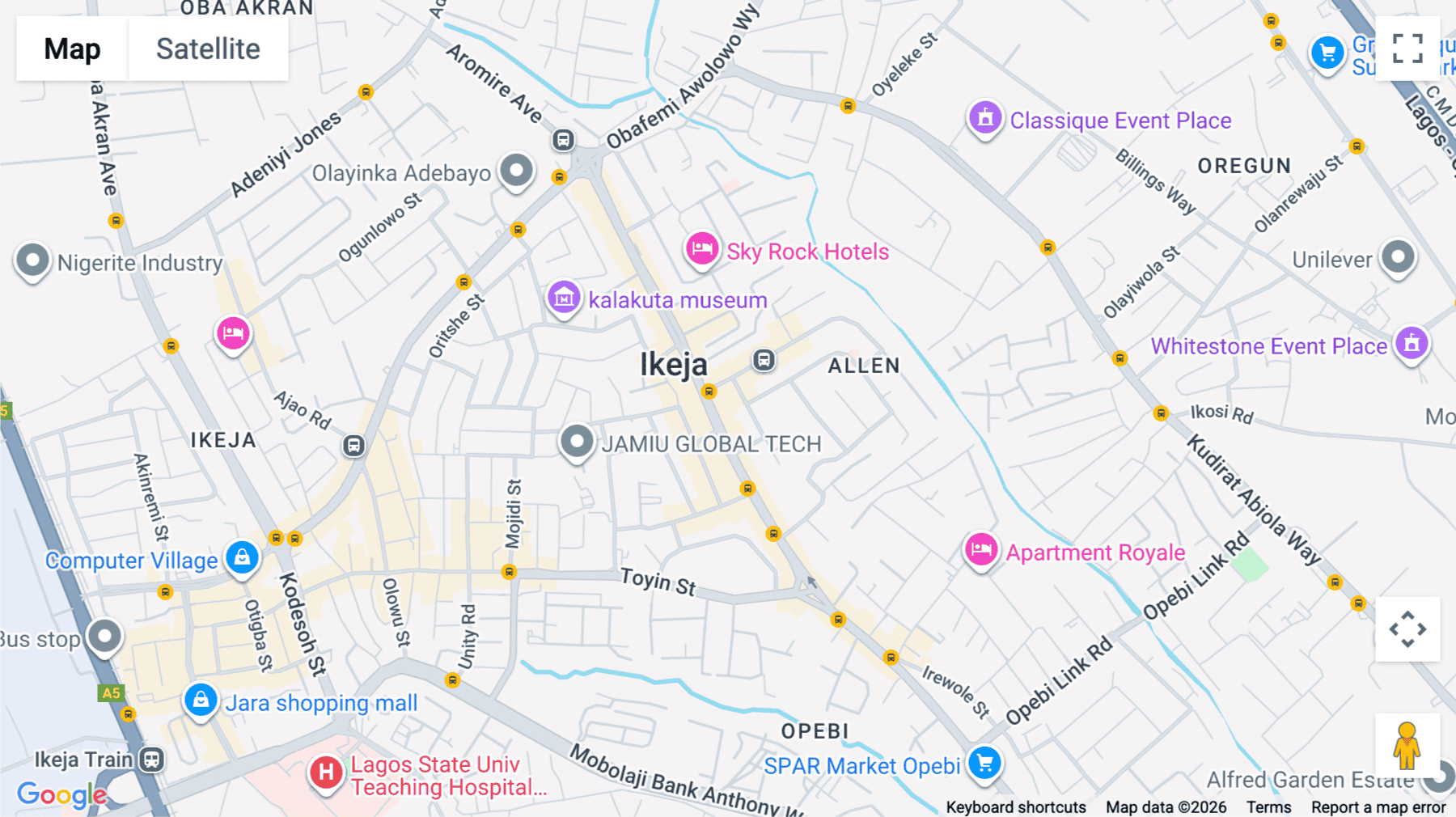 Click for interative map of 44 Allen Avenue, Ikeja, Lagos