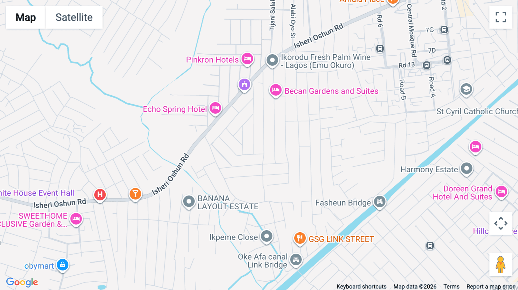 Click for interative map of 59, Franzaki Street, Bucknor Estate, Oke-Afa, Ejigbo, Lagos State., Lagos