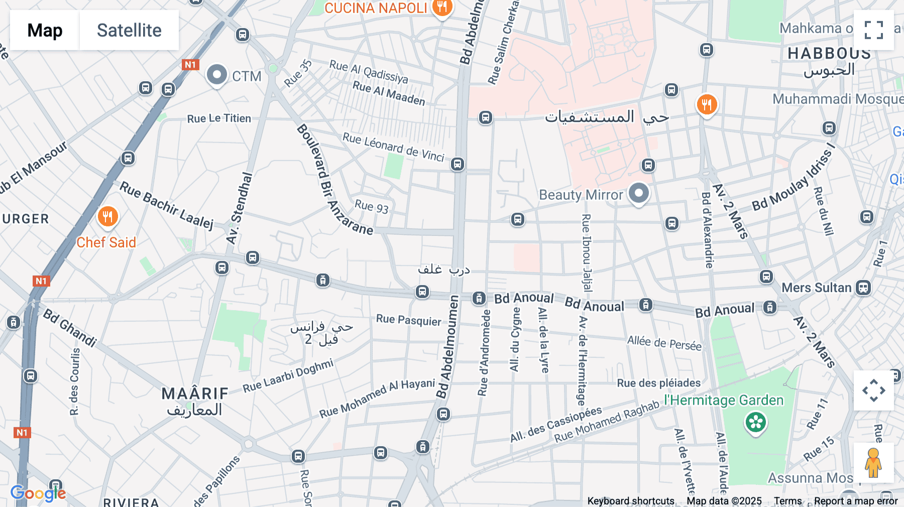 Click for interative map of Immeuble ATRIUM, N°374, Lotissement Manazyl Al Maymoune, Boulevard Abdelmoumen, Casablanca, Casablanca