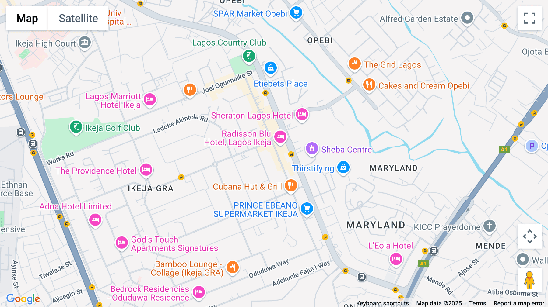 Click for interative map of 5, Isaac John Ikeja Gra, opposite Adam and Eve, Lagos, Nigeria, Lagos