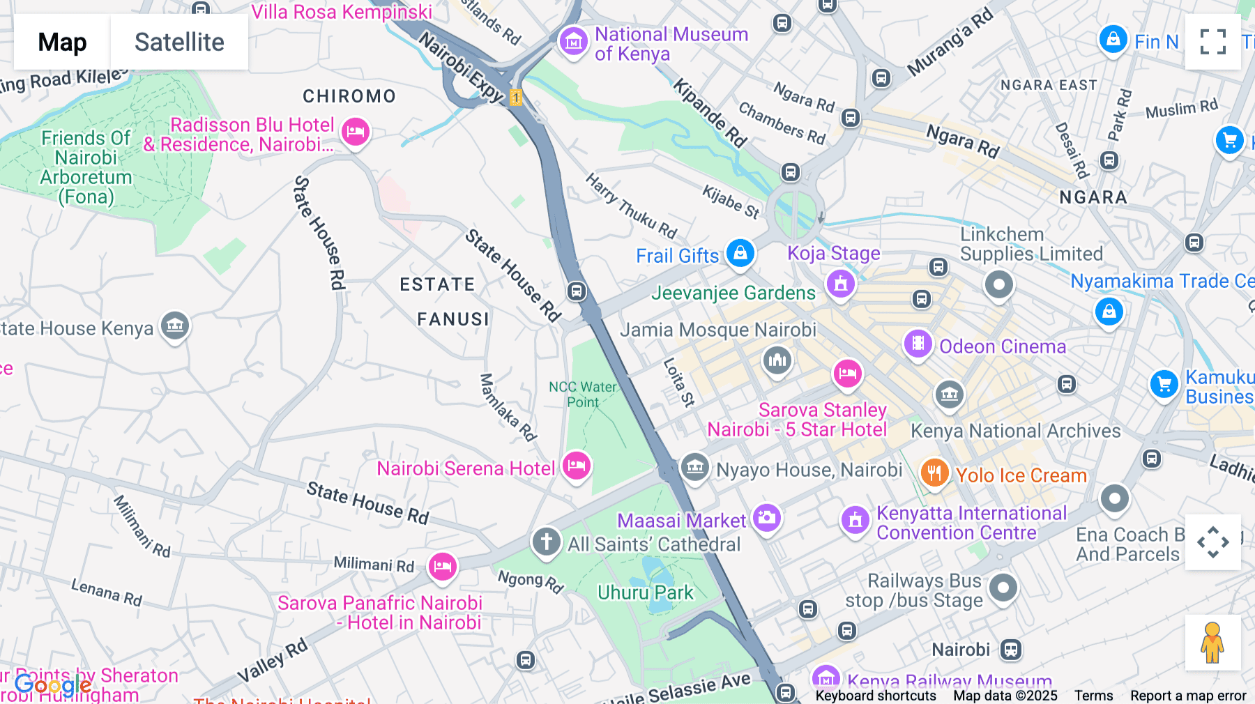 Click for interative map of View Park Towers, Utalii Street, Nairobi