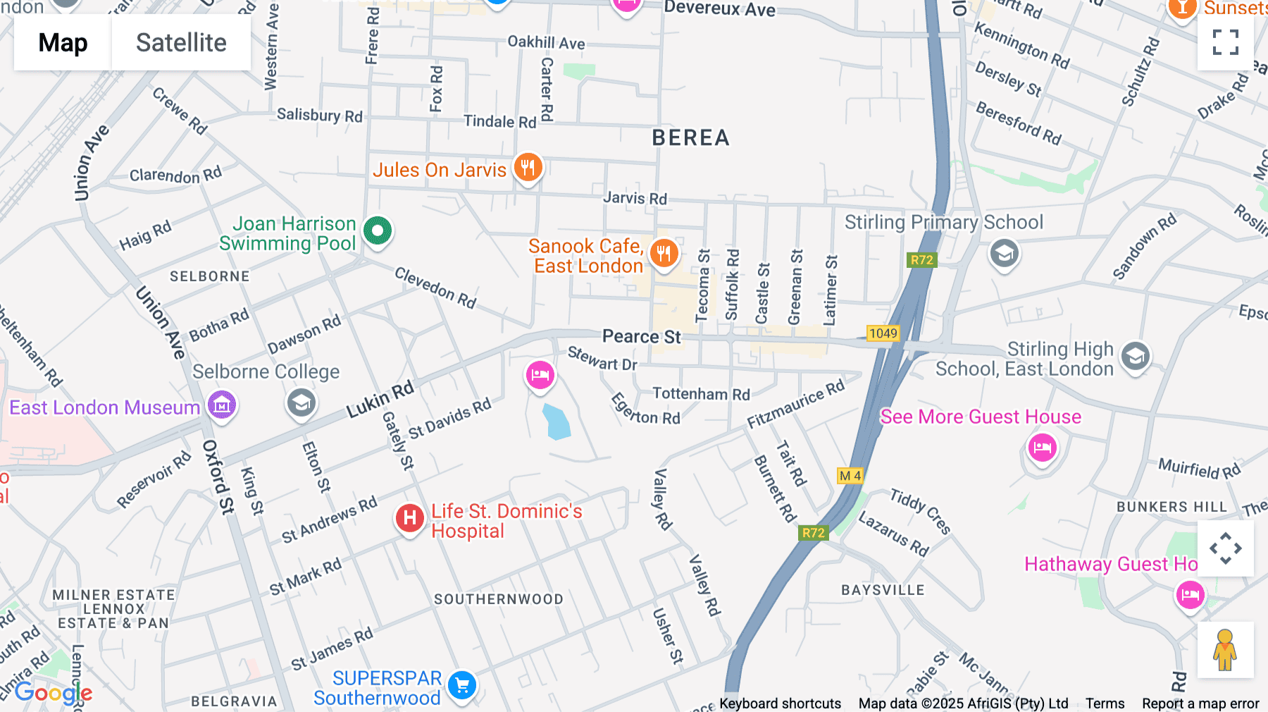 Click for interative map of Ground Floor, 14 Stewart Drive, Berea, East London (South Africa)
