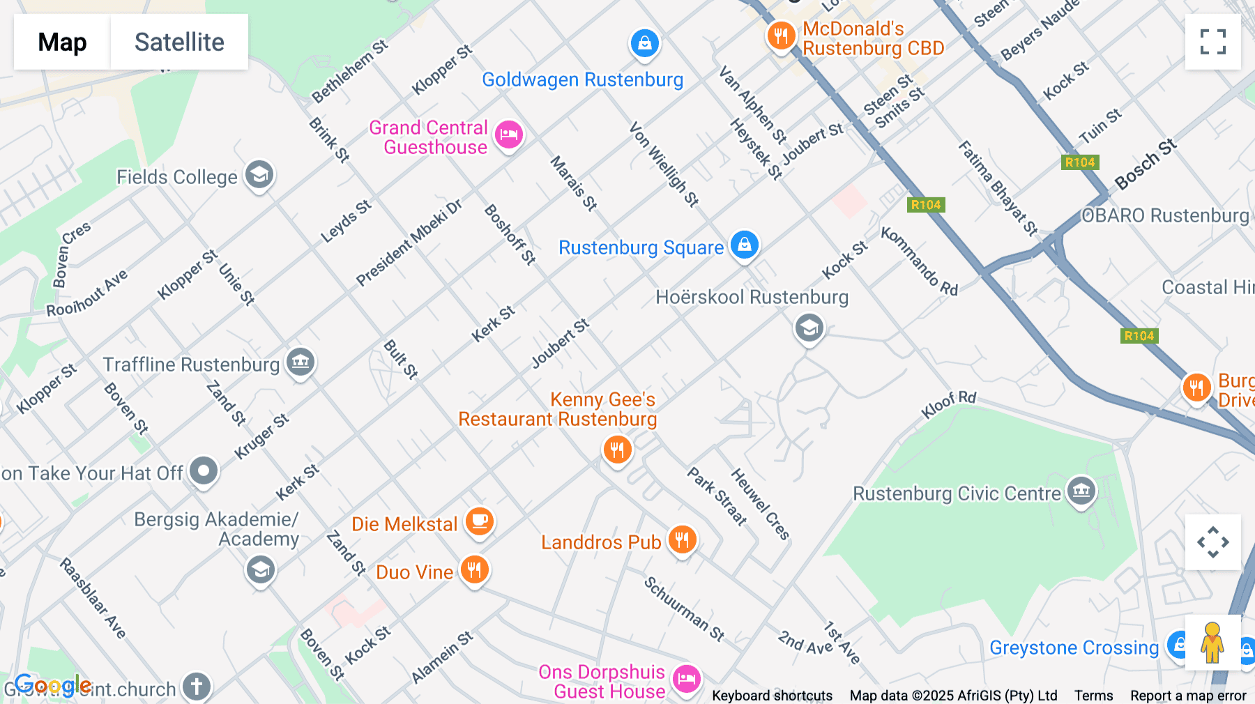 Click for interative map of Ground Floor, 214 Beyers Naude Drive, Rustenburg