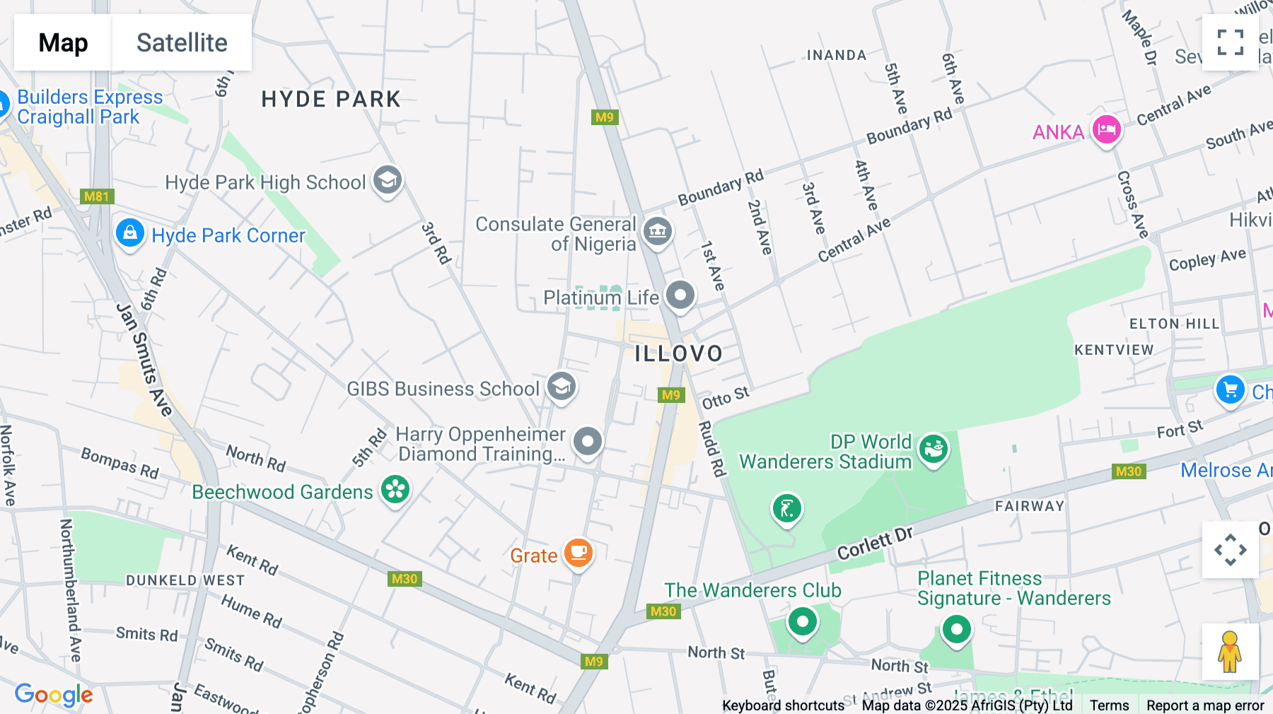 Click for interative map of 36 Fricker Road, Illovo, Sandton, Sandton