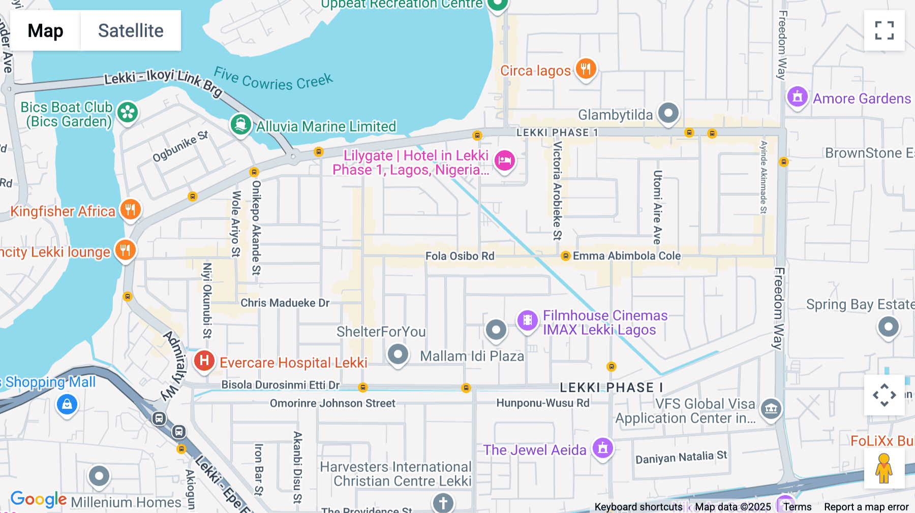 Click for interative map of Fola Osibo Street Lekki Phase 1, Lekki
