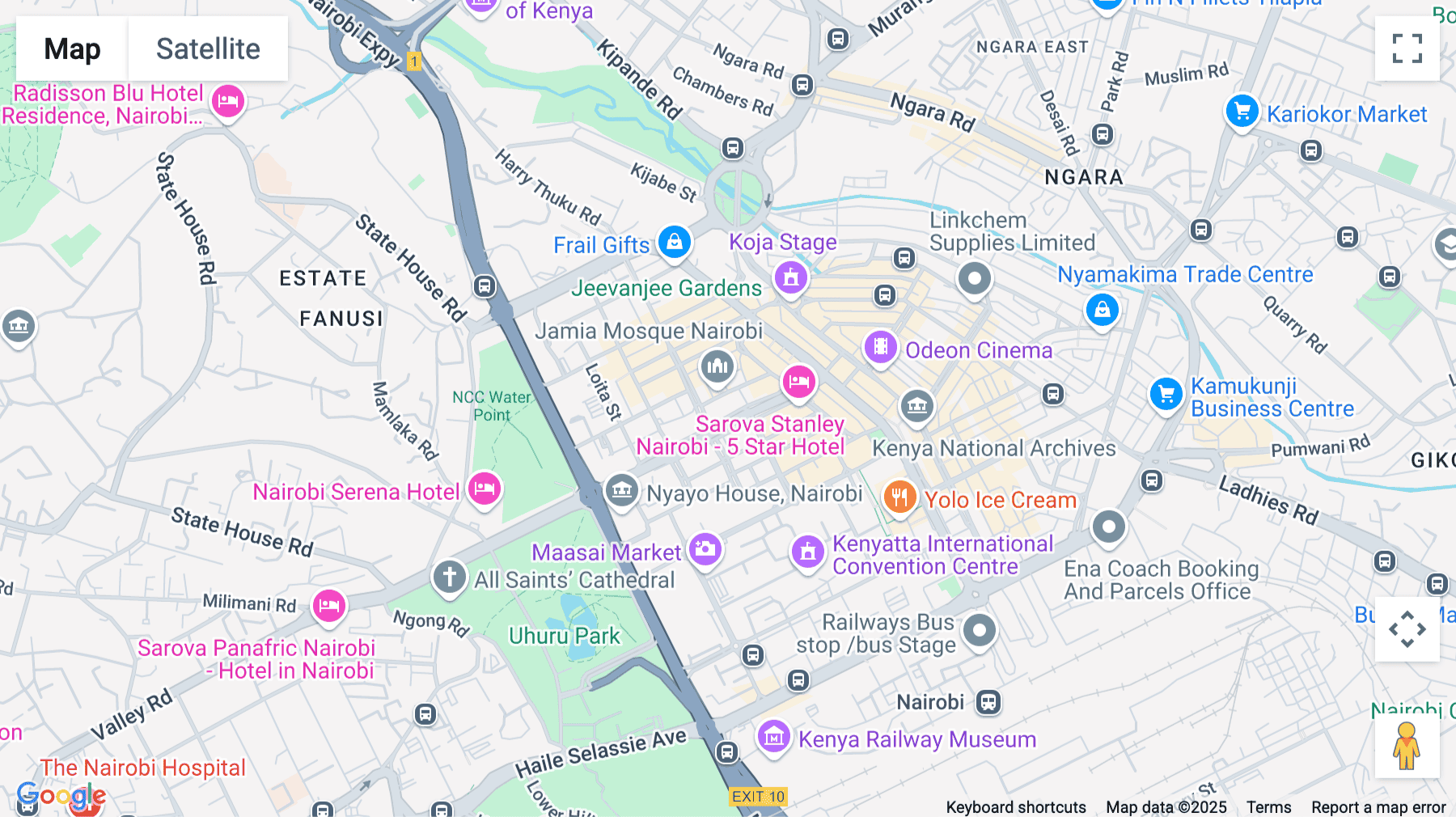 Click for interative map of 17th Floor, ICEA Building (opposite Stanley Hotel), Kenyatta Avenue, Nairobi