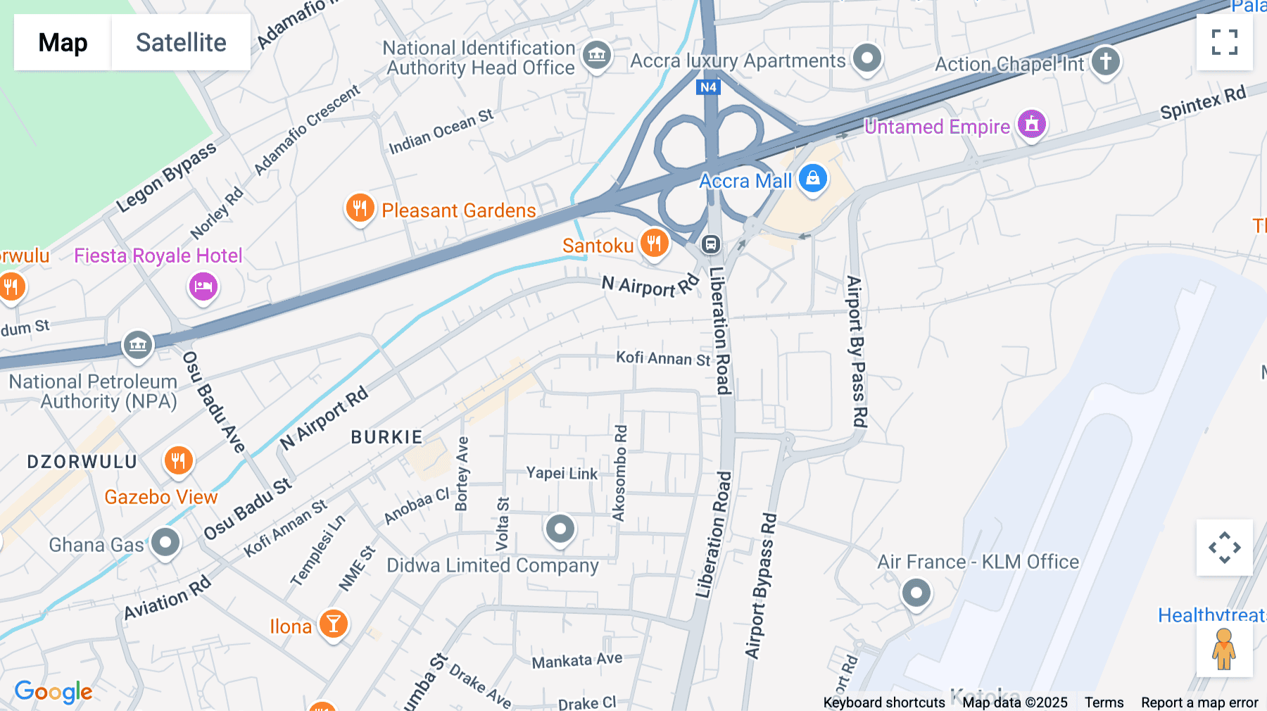 Click for interative map of Accra, Airport Residential Area, 19 Aviation Road, Airport Residential Area, Accra
