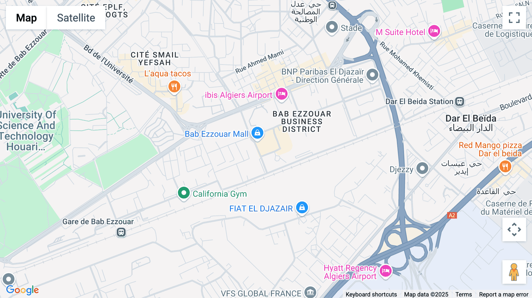 Click for interative map of Bab-Ezzouar Business Center, Algiers Business District, Bab-Ezzouar, Algiers