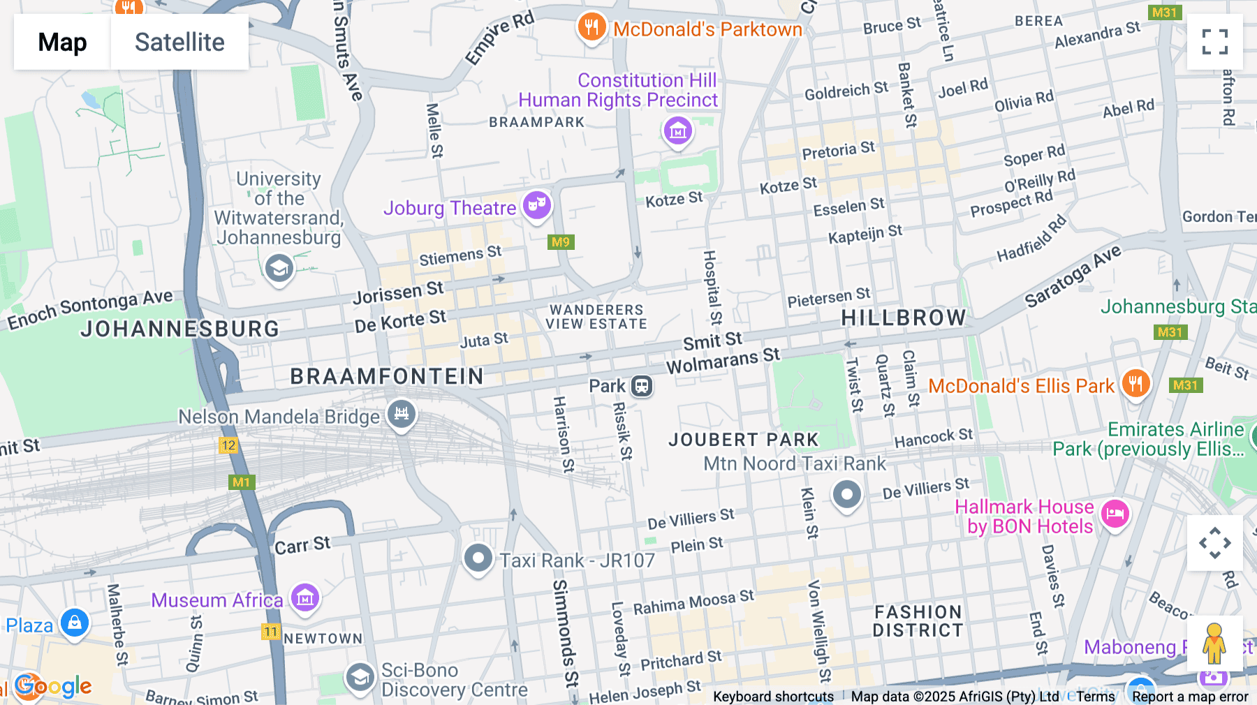 Click for interative map of 222 Smit Street, Braamfontein, Johannesburg