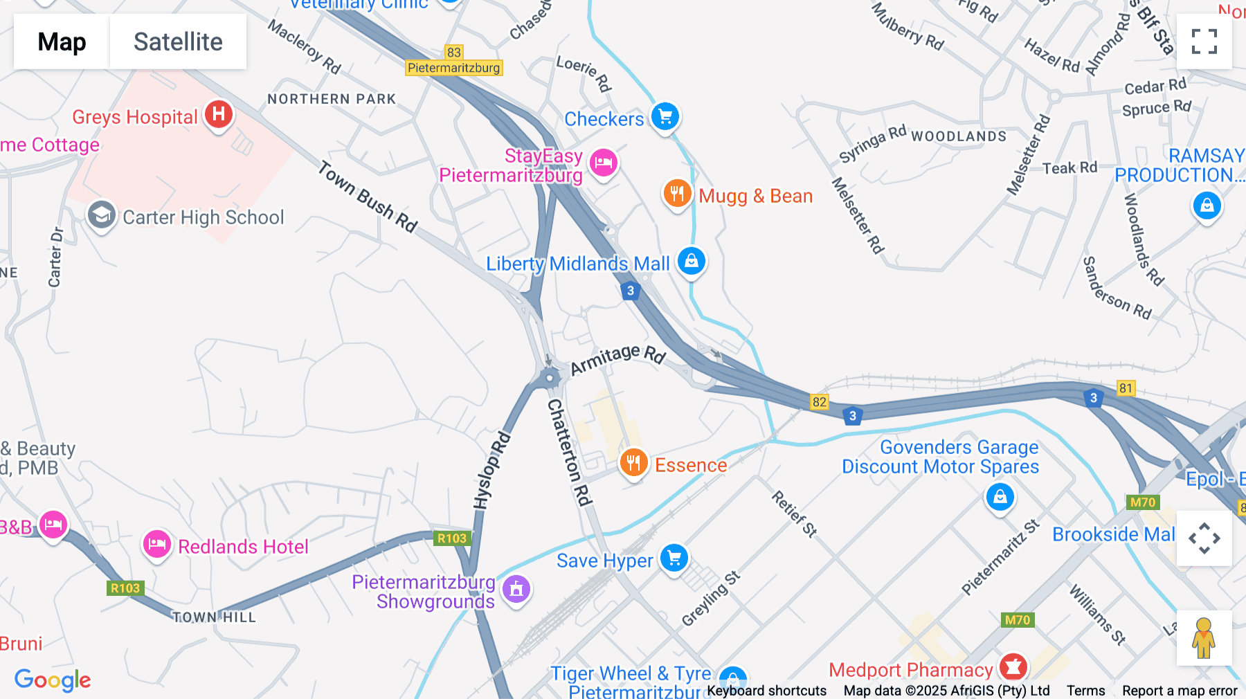 Click for interative map of Bird Sanctuary, Building B, 9 Armitage Road, Town Hill, Pietermaritzburg, Pietermaritzburg
