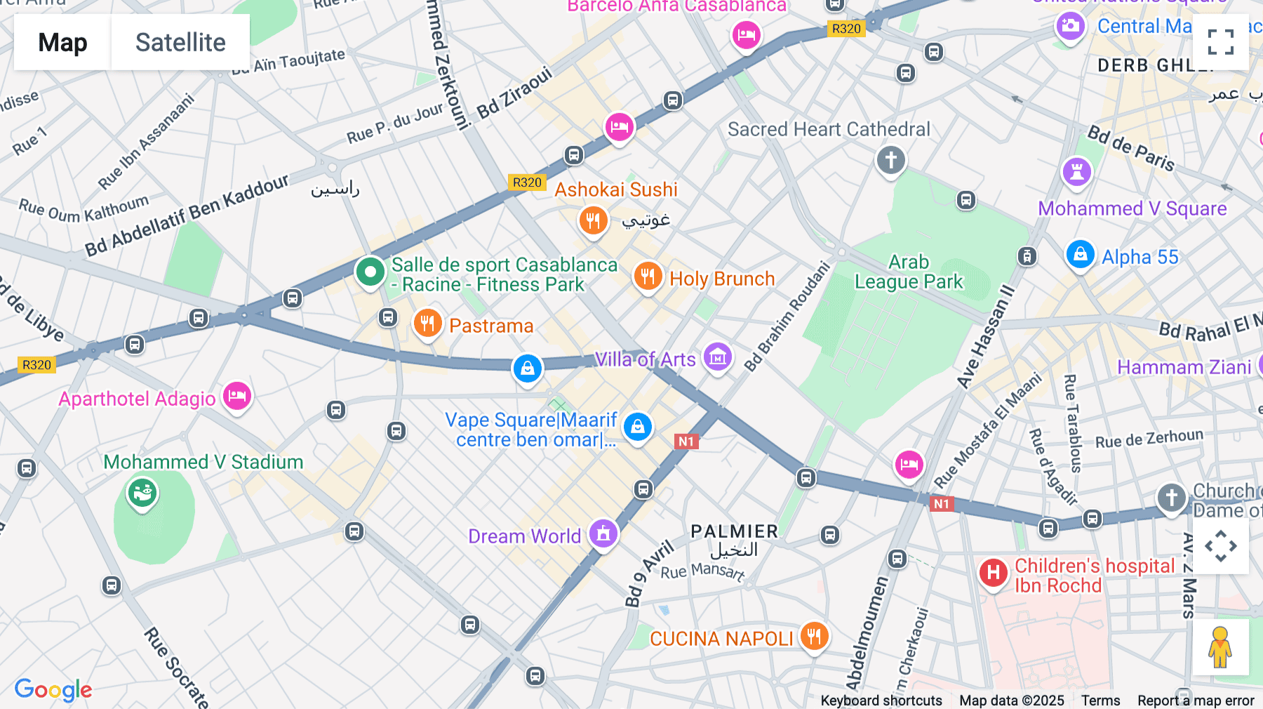 Click for interative map of 5th & 6th floors, Twin Tower Centre 2, Boulevard Zerktouni and Al Massira, Casablanca, Casablanca