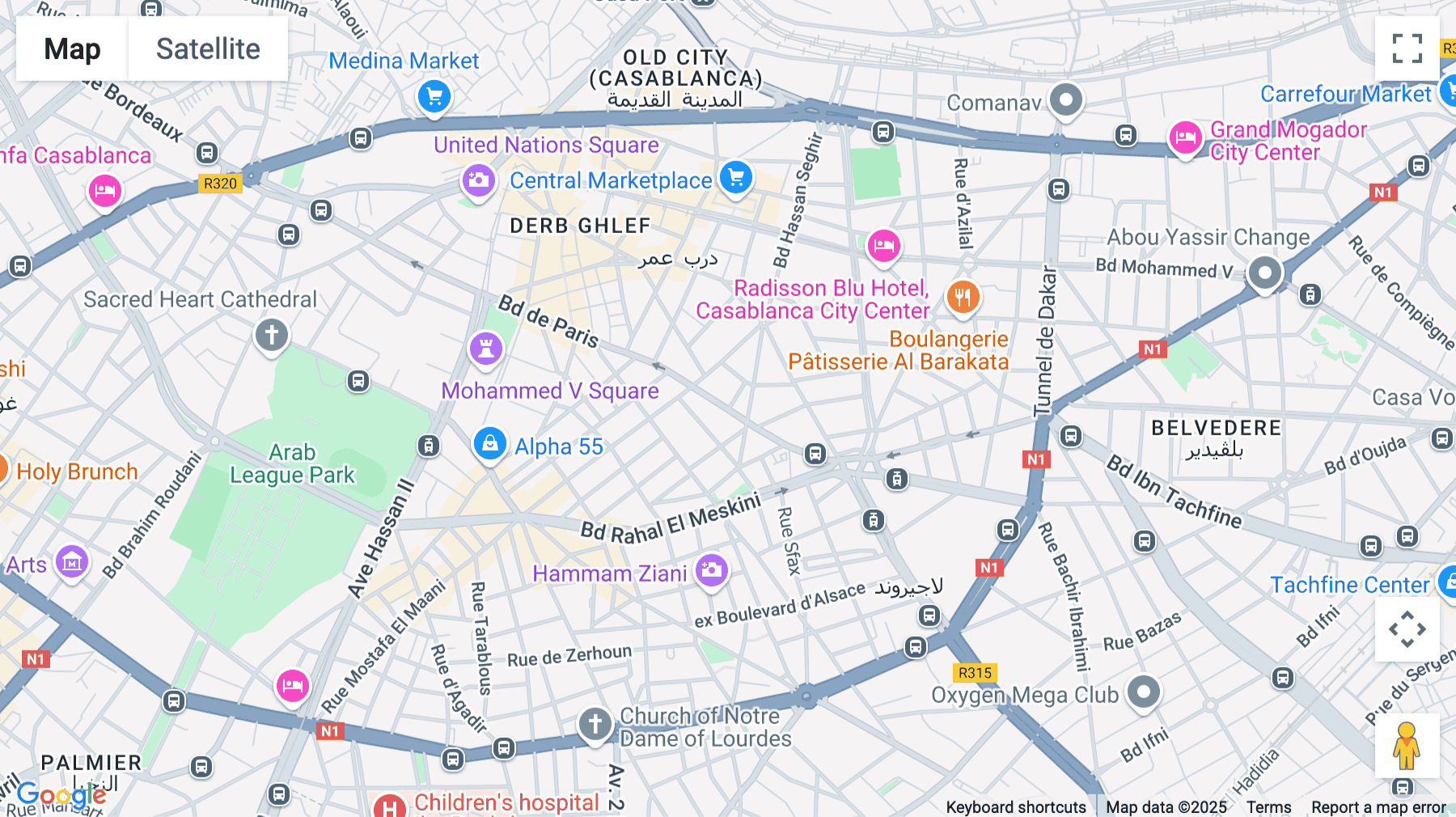 Click for interative map of Lalla Yacout Avenue, 20100, Casablanca