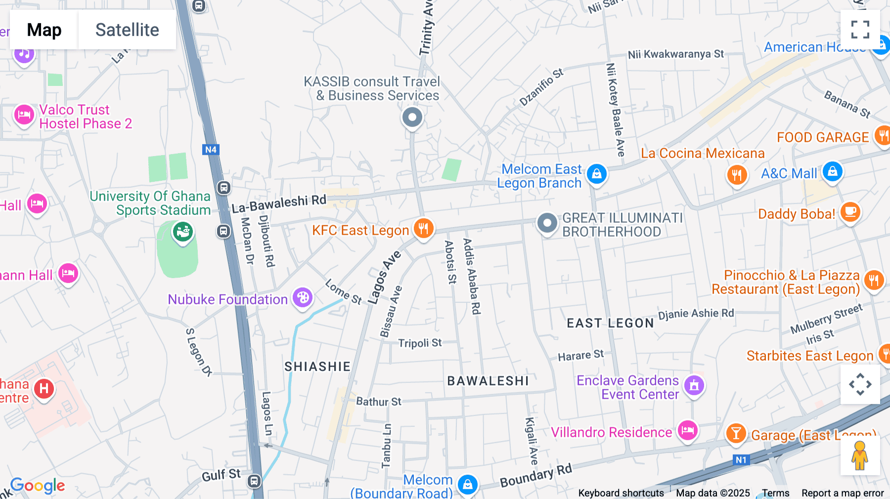 Click for interative map of 22 Bissau Avenue, East Legon, Accra, Accra