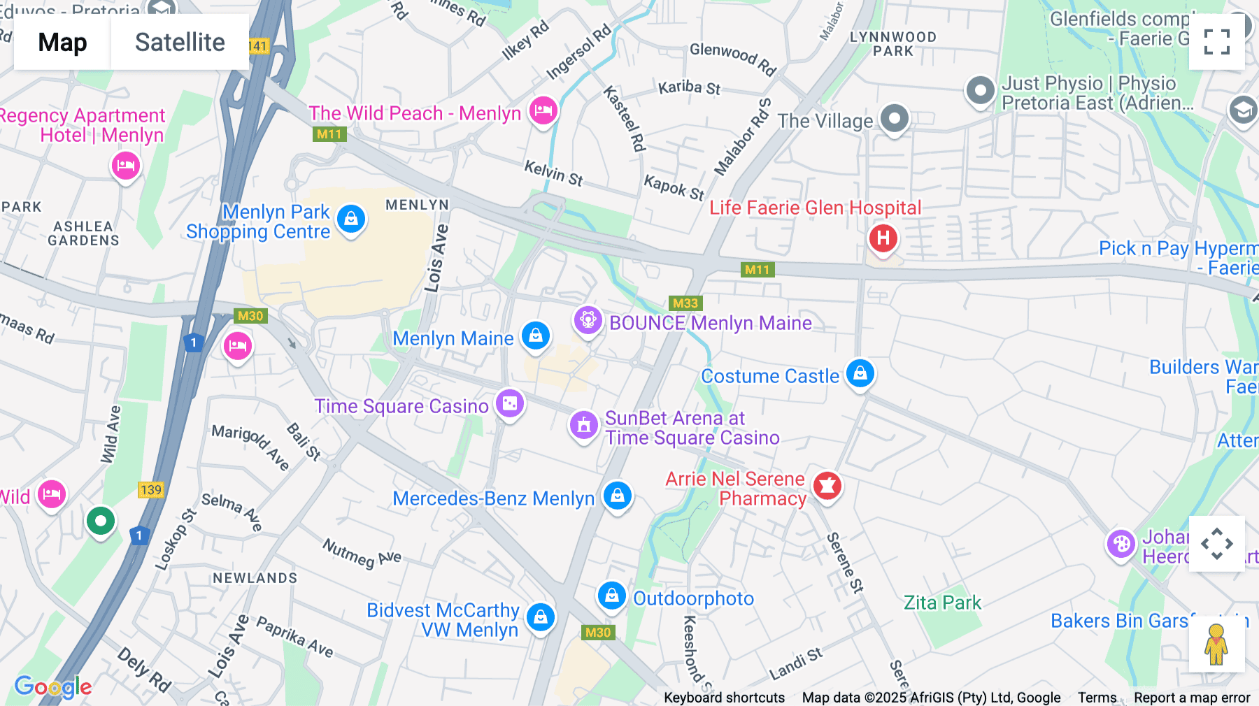 Click for interative map of 210 Amarand Aveune, Pegasus Building 1, Waterkloof Glen ext 2, Pretoria