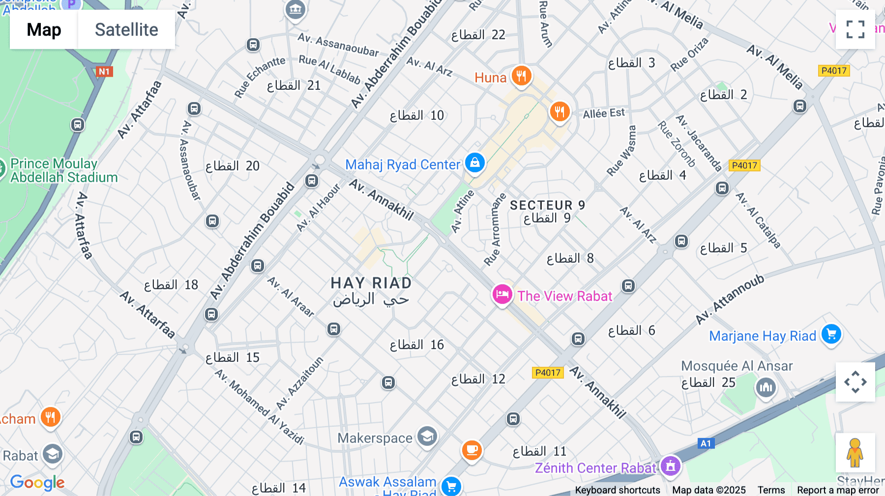 Click for interative map of Immeuble Mahaj Ryad Center Bureaux, Rabat