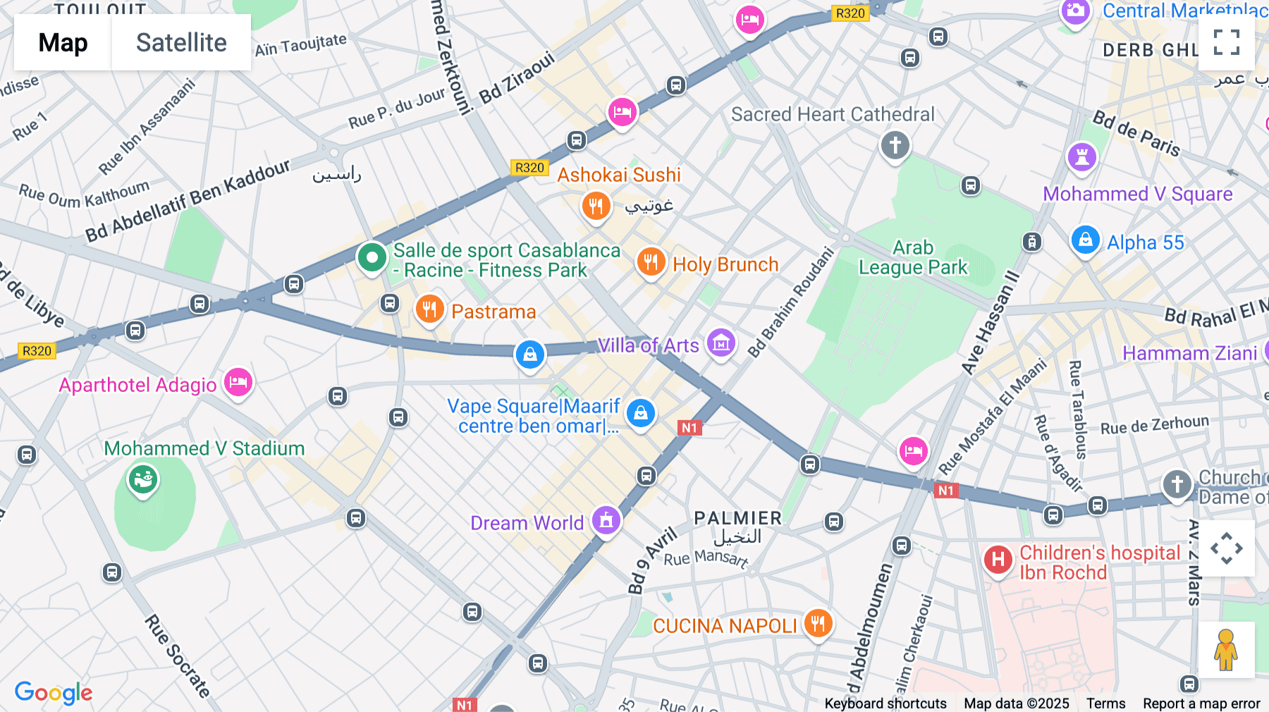 Click for interative map of Tour Ouest Twin Center, 8ème Etage, Casablanca