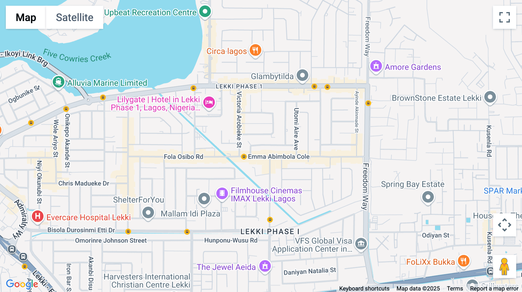 Click for interative map of 5A Babatope Bejide Crescent Off Victoria Arobieke, Lekki Phase 1 Lekki, Lagos, Lekki