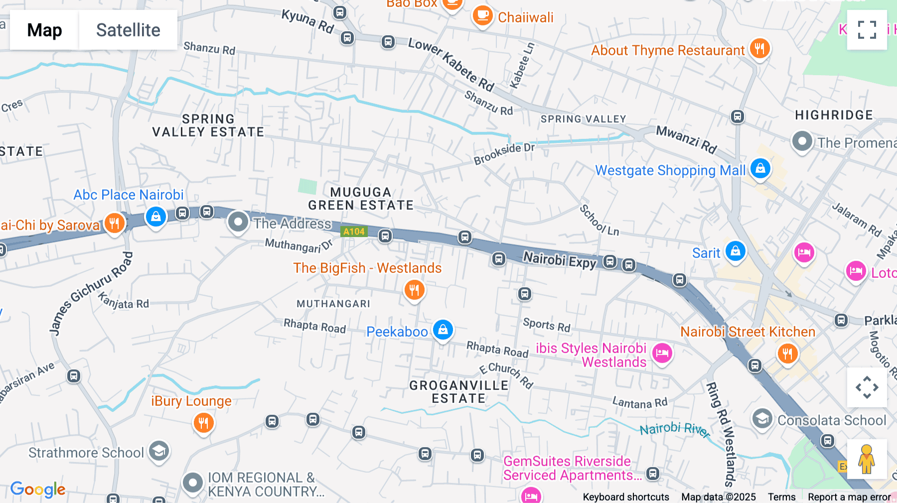 Click for interative map of Sanlam Tower, Waiyaki Way, Westlands, Nairobi