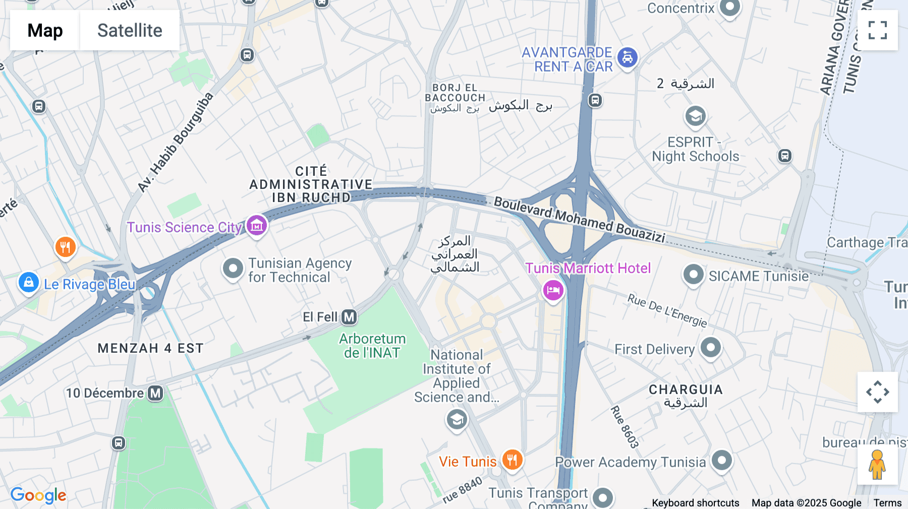 Click for interative map of Lot B17, Centre Urbain Nord, Tunis