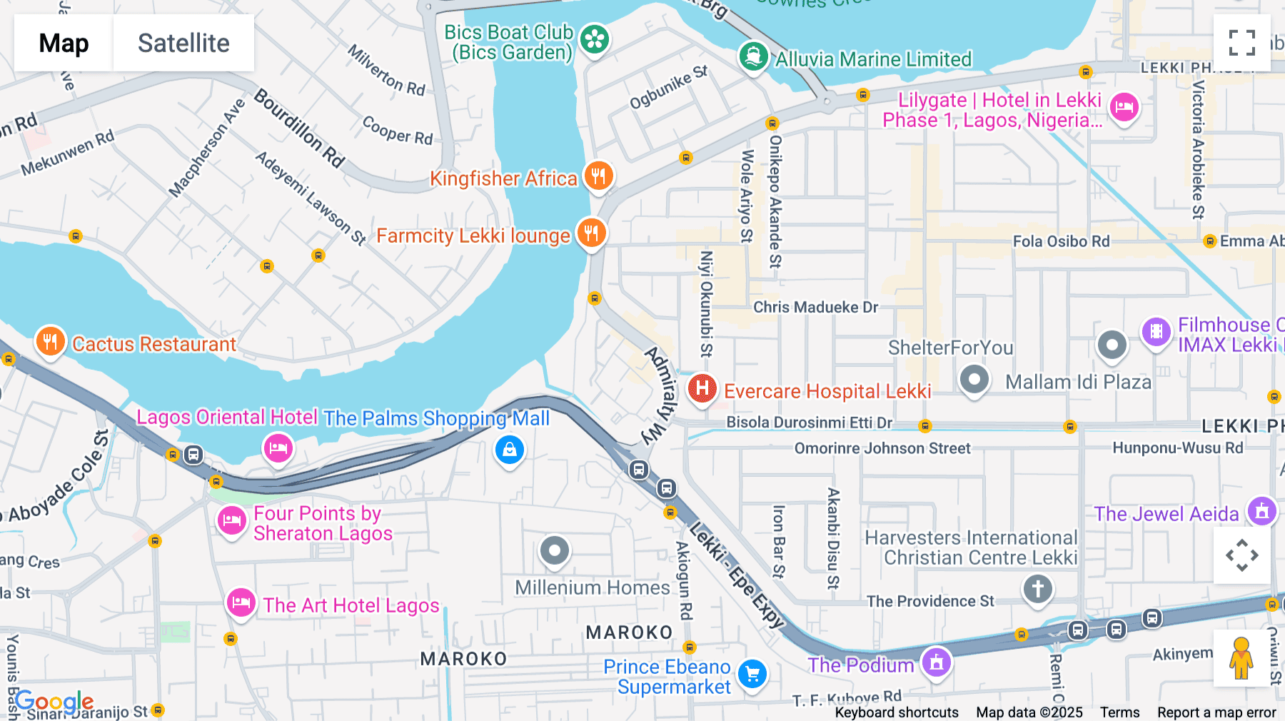 Click for interative map of Block 10, Plot 2 & 3 Admiralty Way, Lekki Phase 1, Lekki, Lagos