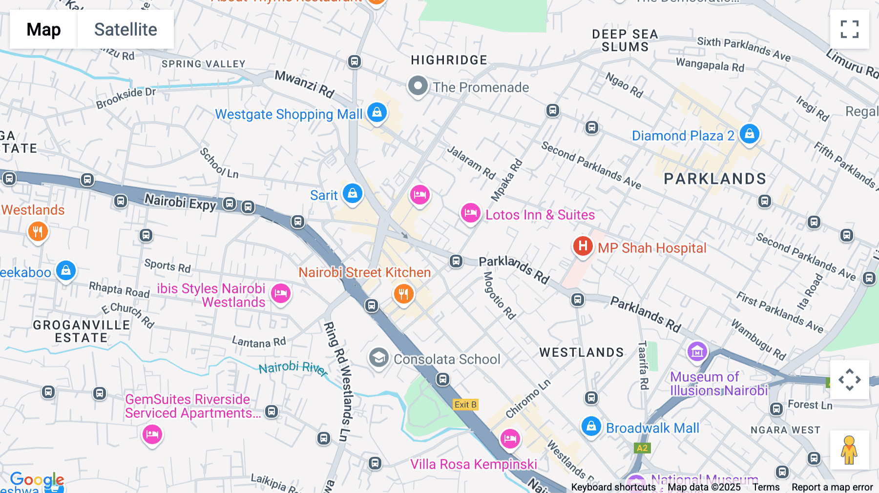 Click for interative map of Victoria Plaza, Parklands Road, Westlands, Nairobi