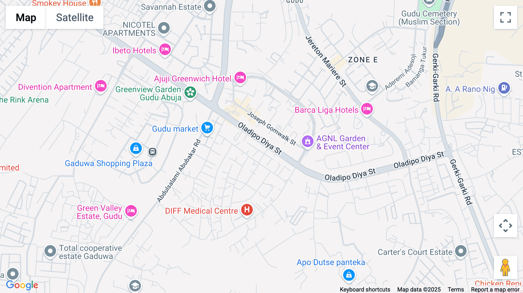 Click for interative map of Engicost, 1121 Oladipo Diya St, Gudu, Abuja, Abuja