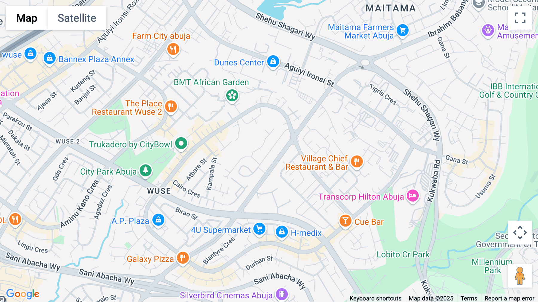 Click for interative map of 19 Thaba Tseka Street Wuse 2, Abuja