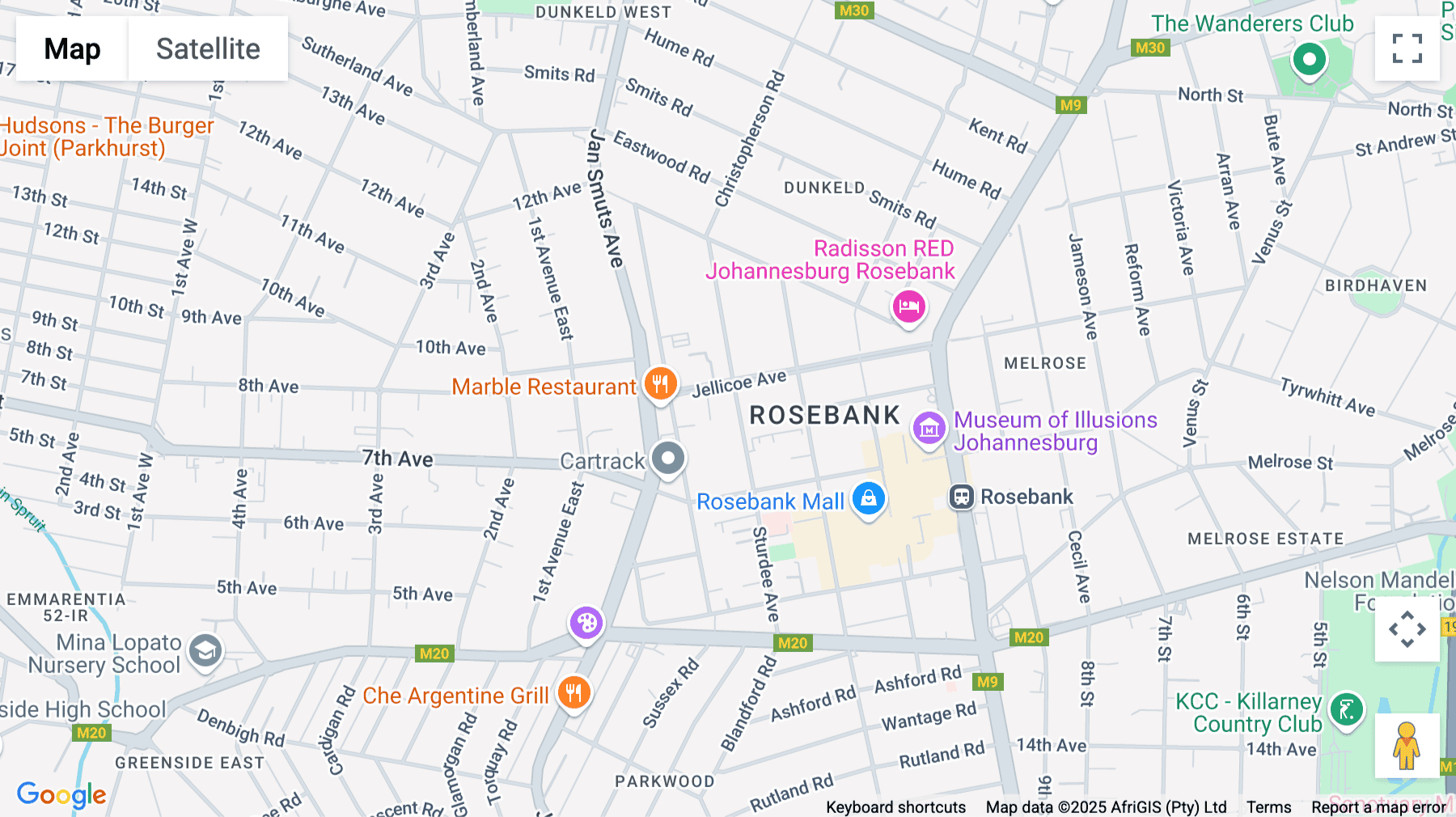 Click for interative map of 23 Sturdee Avenue, Johannesburg