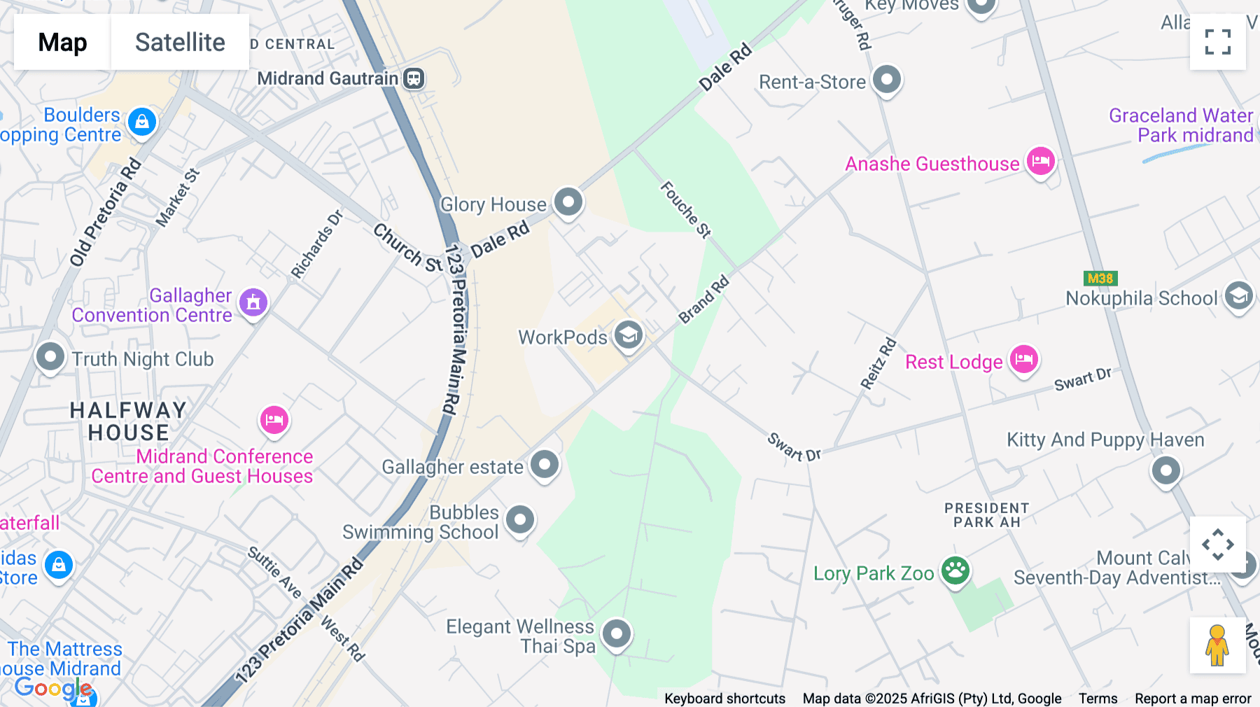 Click for interative map of Brand Road & Swart Drive, Midrand