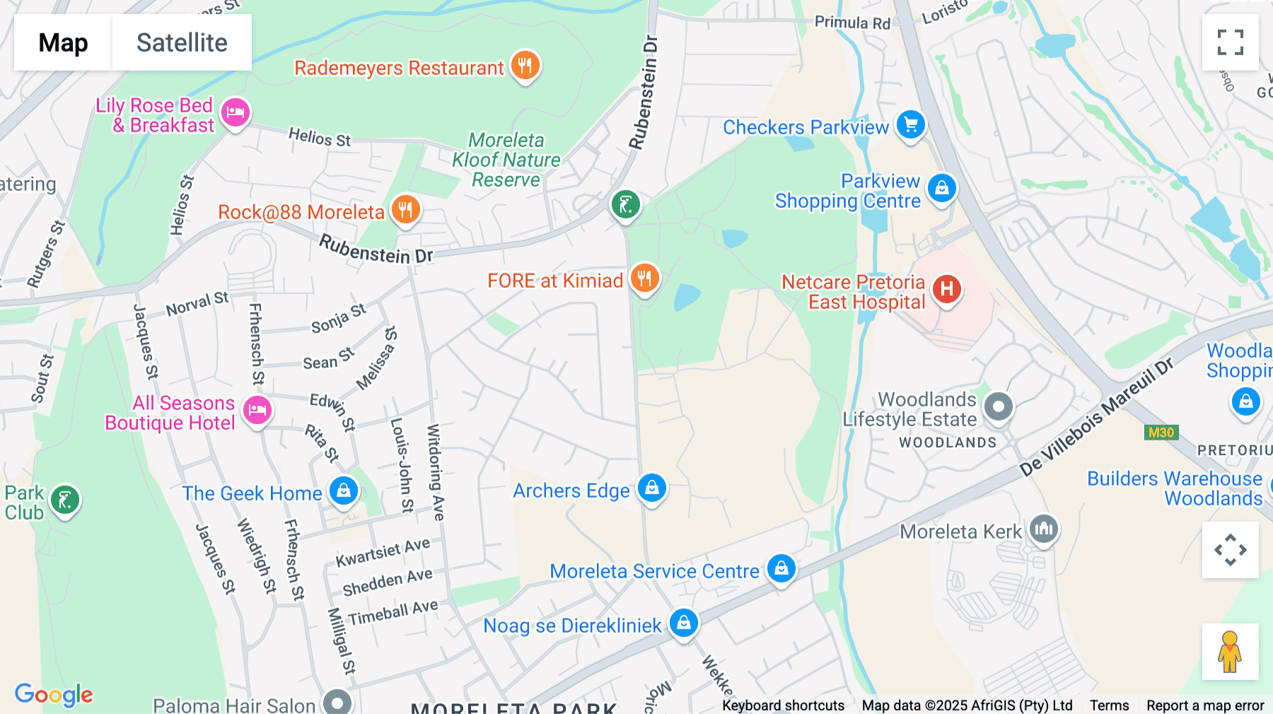 Click for interative map of 122 Wekker Road, Pretoria