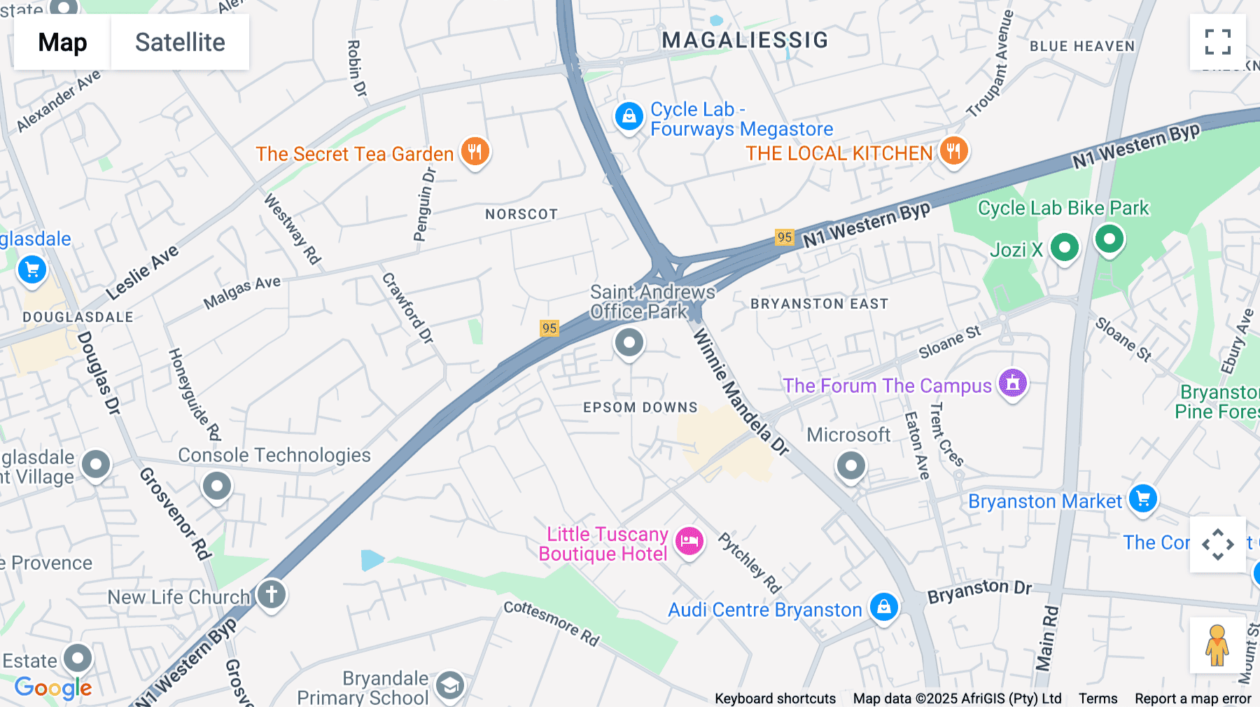 Click for interative map of Meadowbrook Lane, Saint Andrews Office Park, Sandton