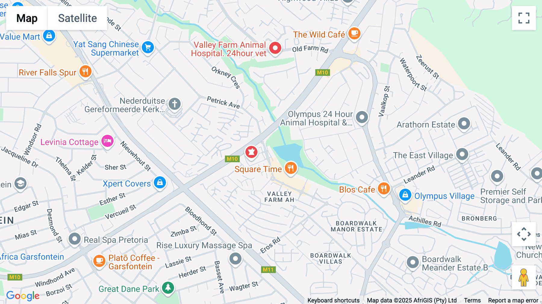 Click for interative map of 107 Haymeadow Road, Boardwalk Office Park, Pretoria