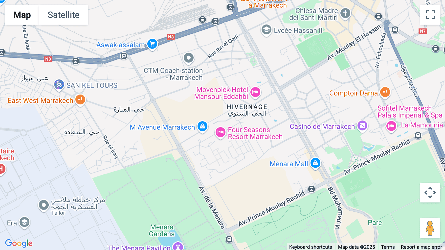 Click for interative map of M avenue project, Marrakech
