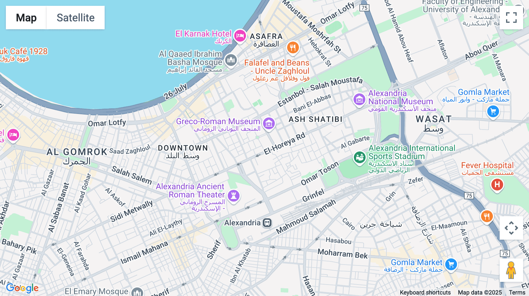 Click for interative map of 52 Fouad Street, Avierino Building, Downtown Alexandria, Alexandria