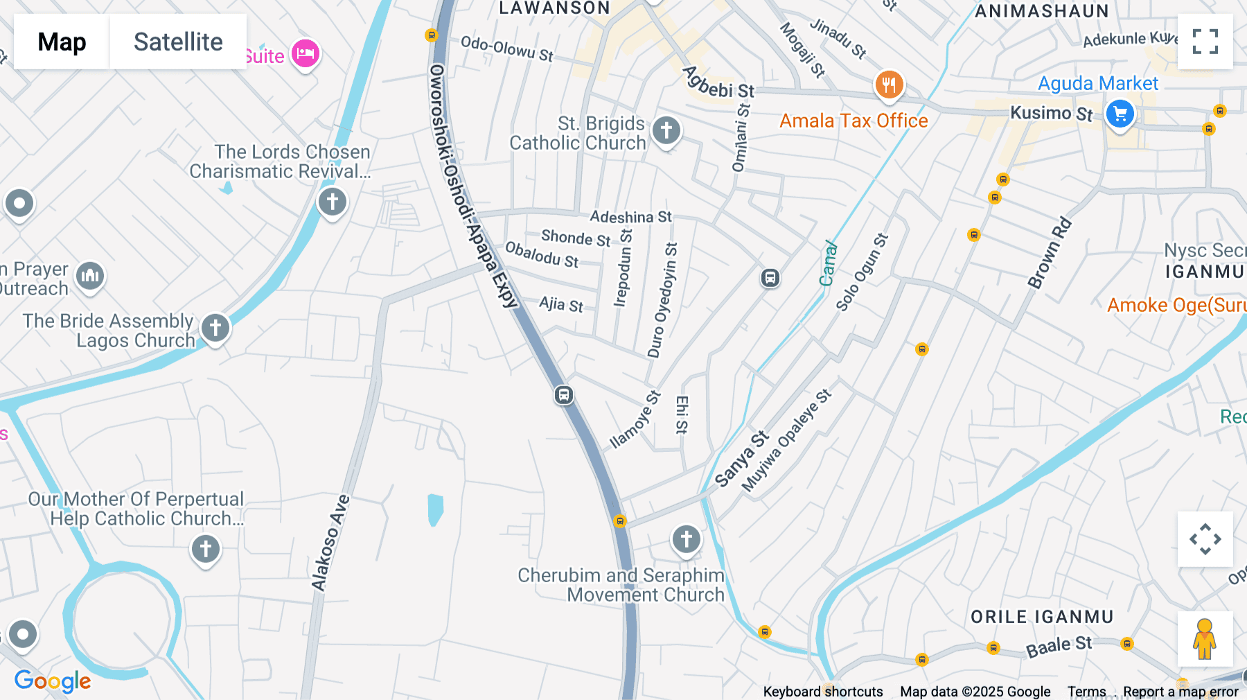 Click for interative map of 26 Animashaun Street, Off Bode Thomas, Lagos