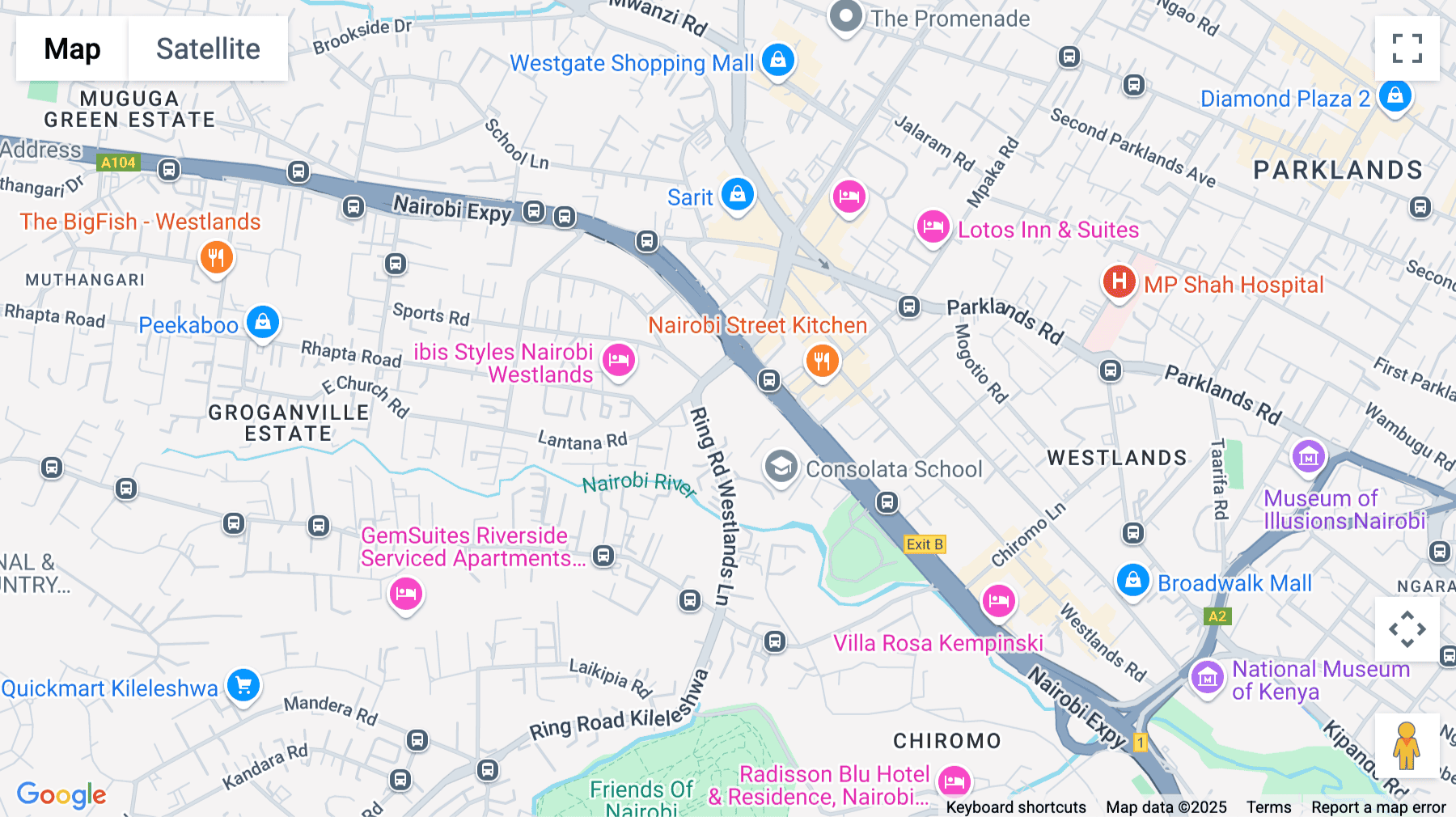 Click for interative map of Ring Road Westlands Lane, 4th Floor, Delta Corner Annex, Nairobi