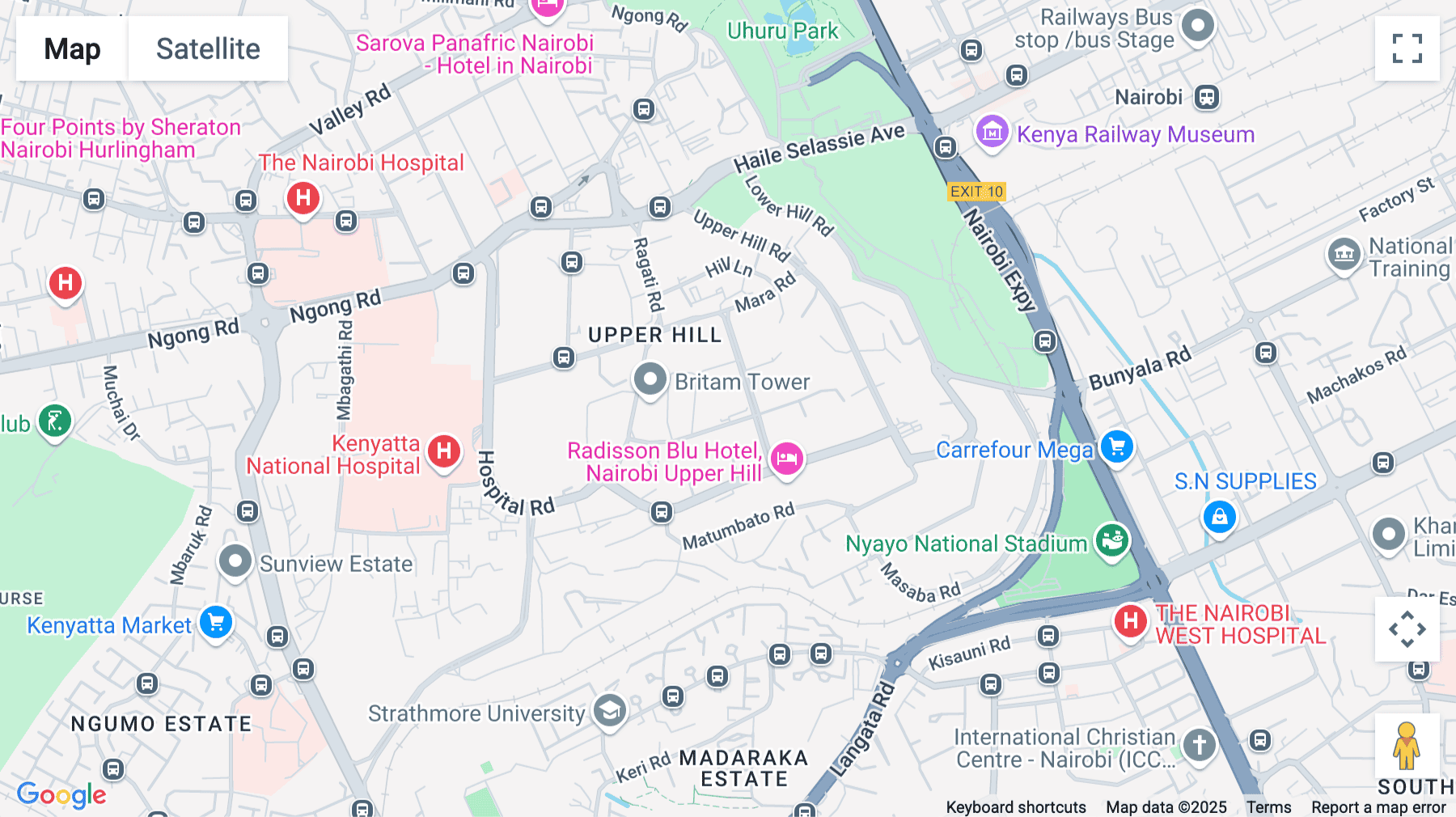 Click for interative map of 25574, Mercure Nairobi Upper Hill, Nairobi