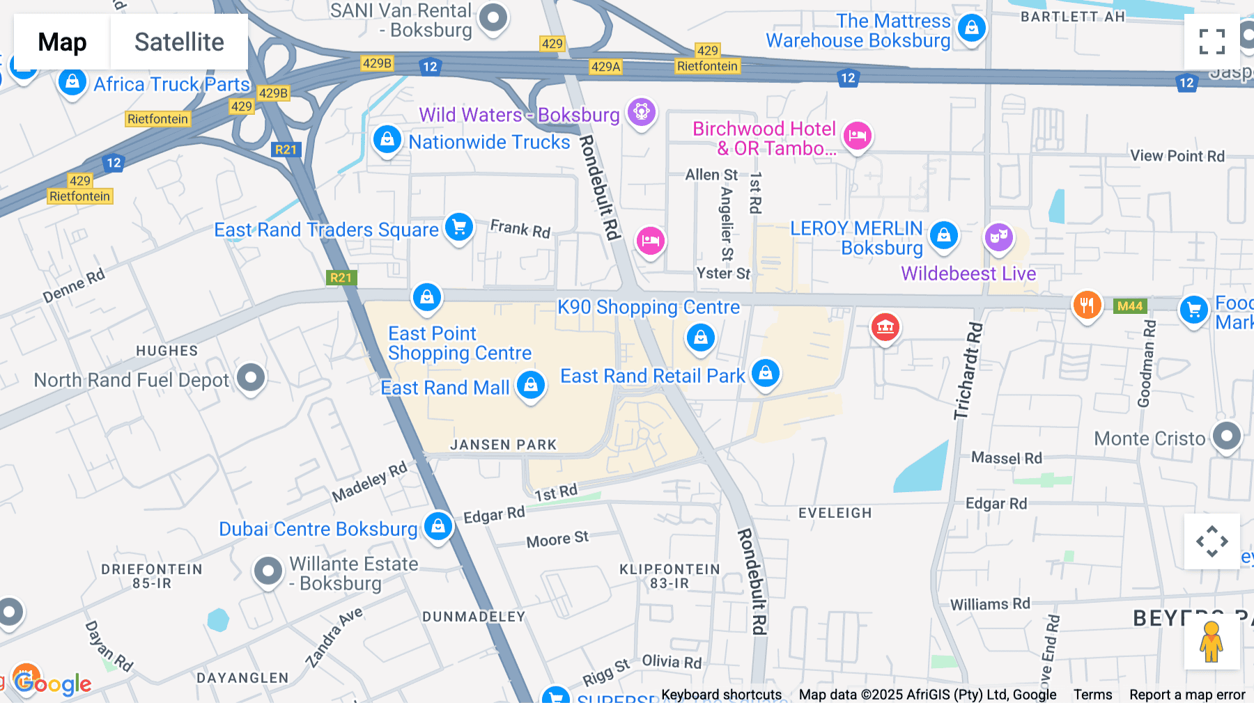 Click for interative map of East Rand Mall, 1 Bentel Avenue, 1st Floor, Johannesburg