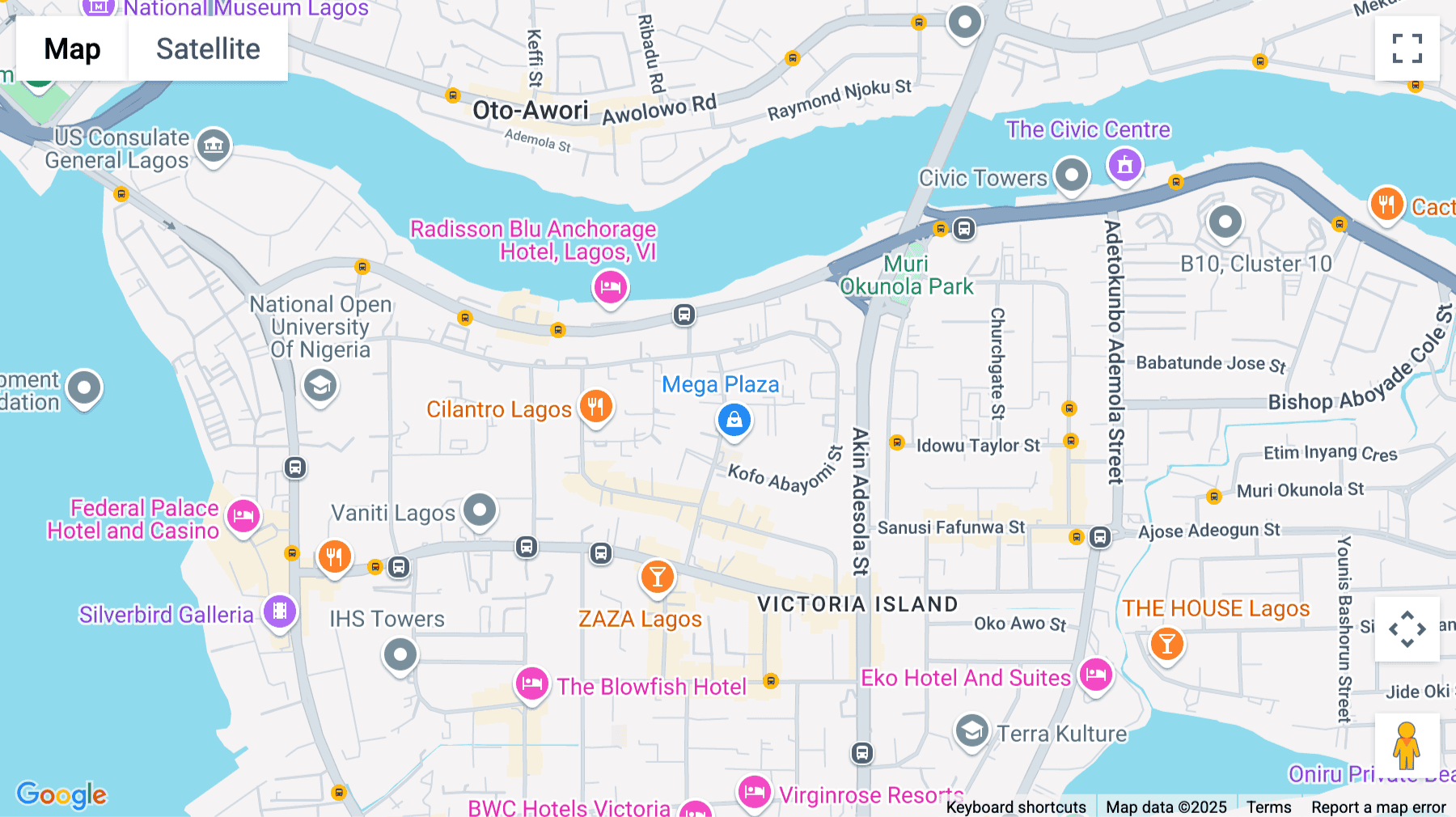 Click for interative map of 16, Idowu Martins Street, Lagos
