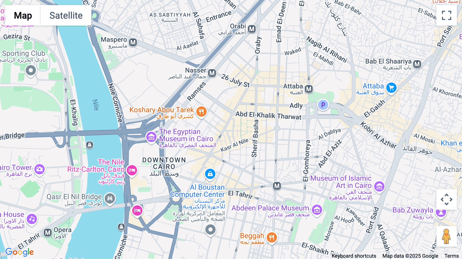 Click for interative map of 5 El-Fadl, Bab Al Louq, Abdeen, Cairo Governorate