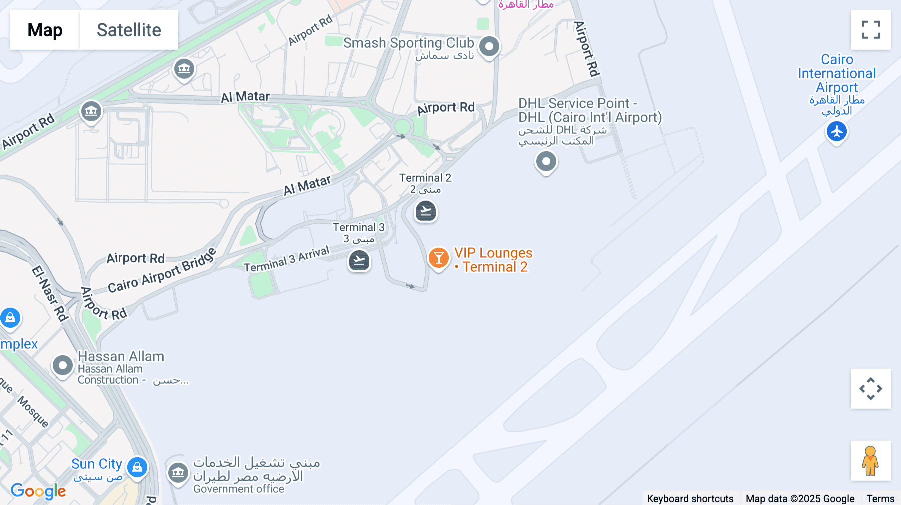 Click for interative map of Cairo Airport, Cairo