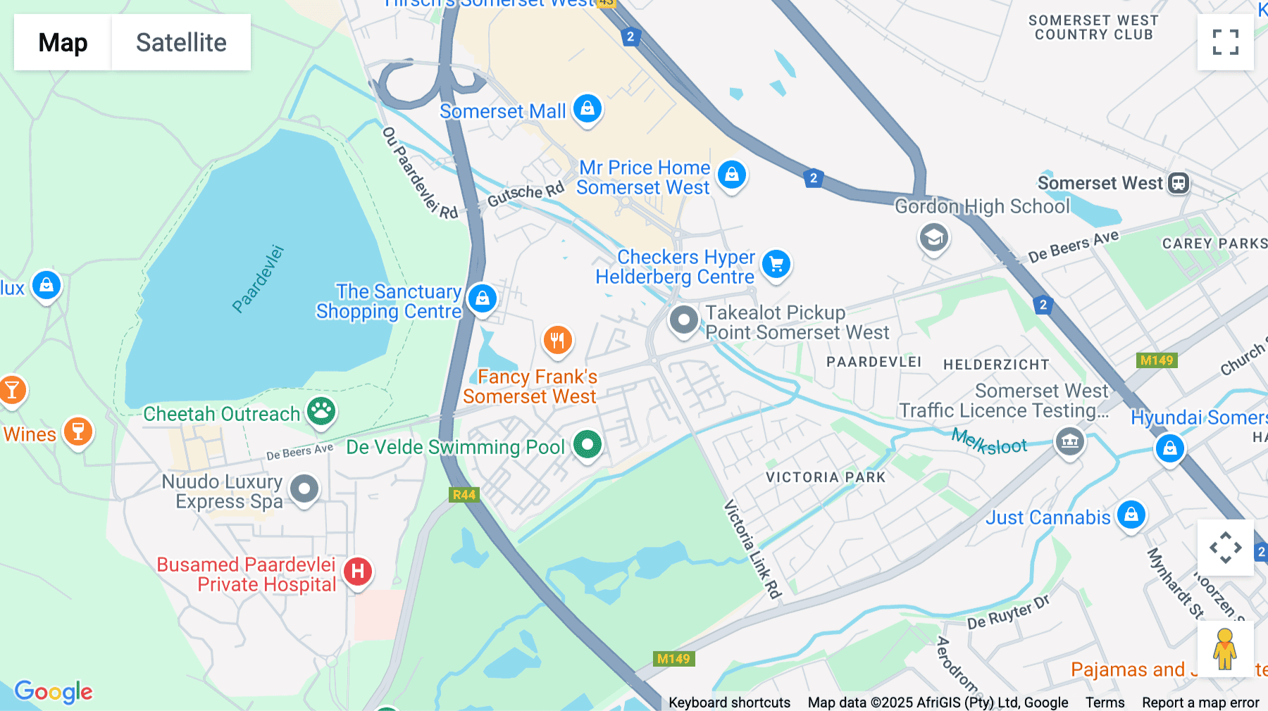 Click for interative map of De Beers Avenue, Firgrove Rural, Cape Town