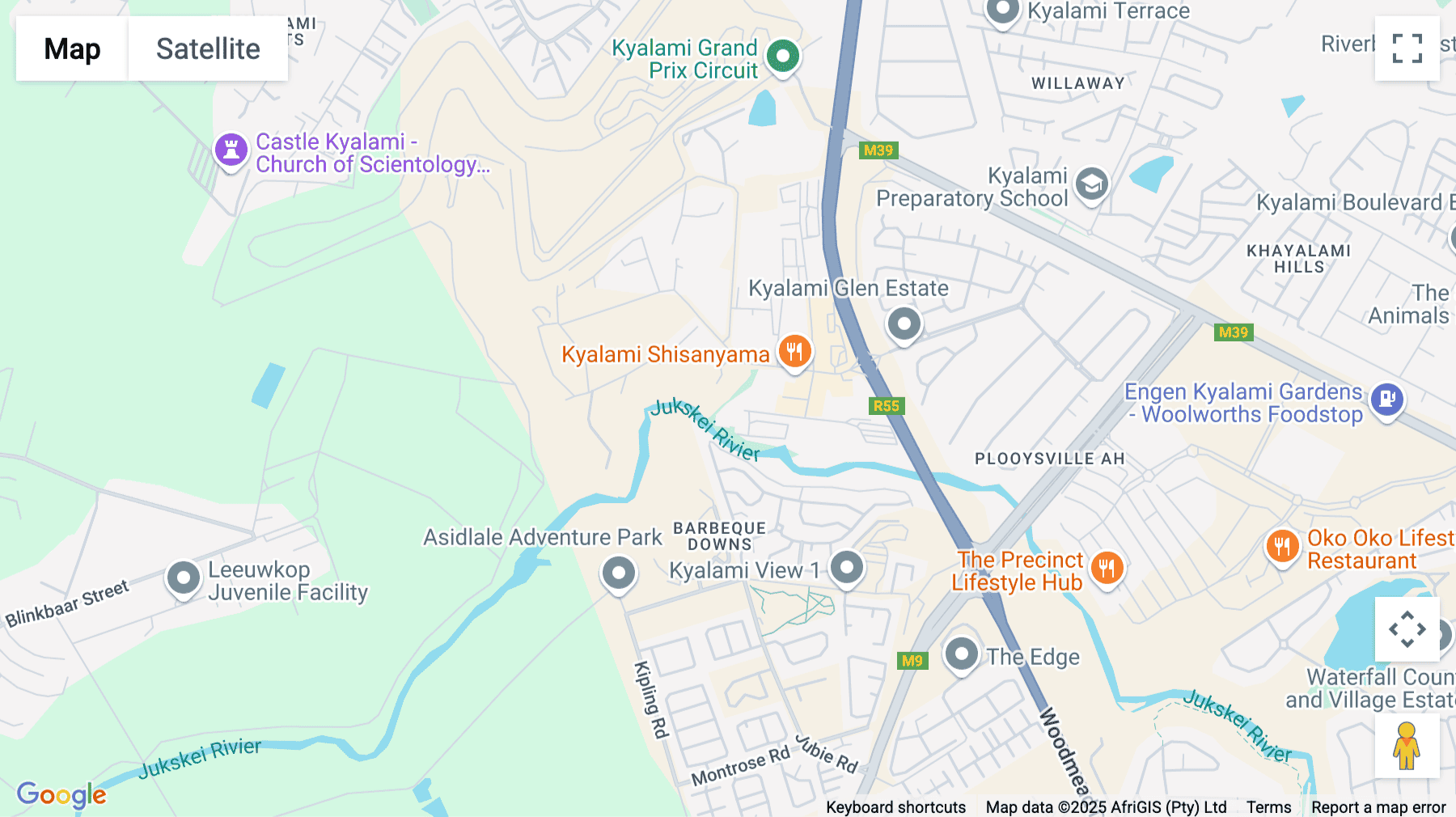 Click for interative map of 134 River Road, Kyalami, Midrand