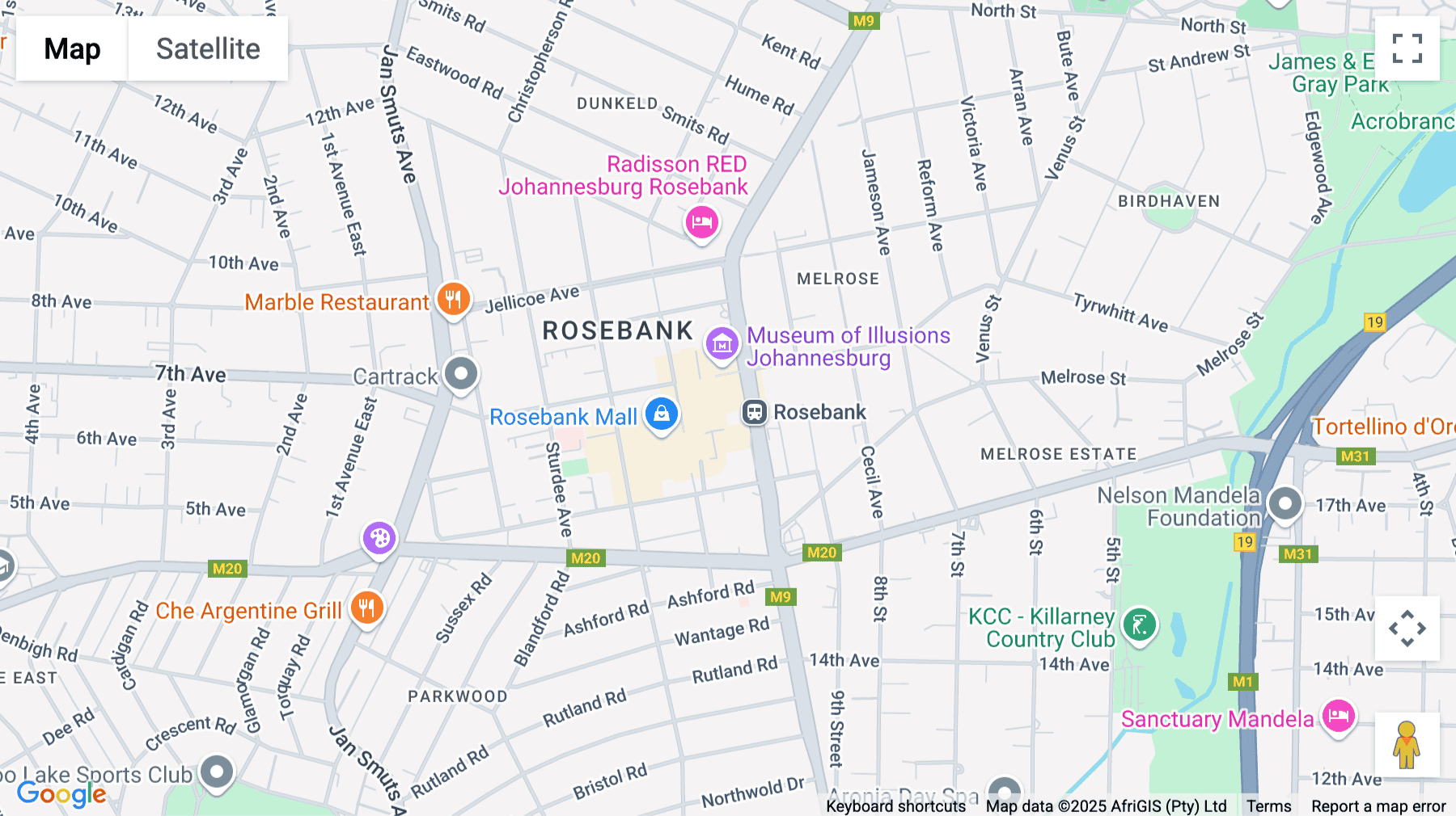 Click for interative map of 177 Oxford Road, Rosebank, Johannesburg