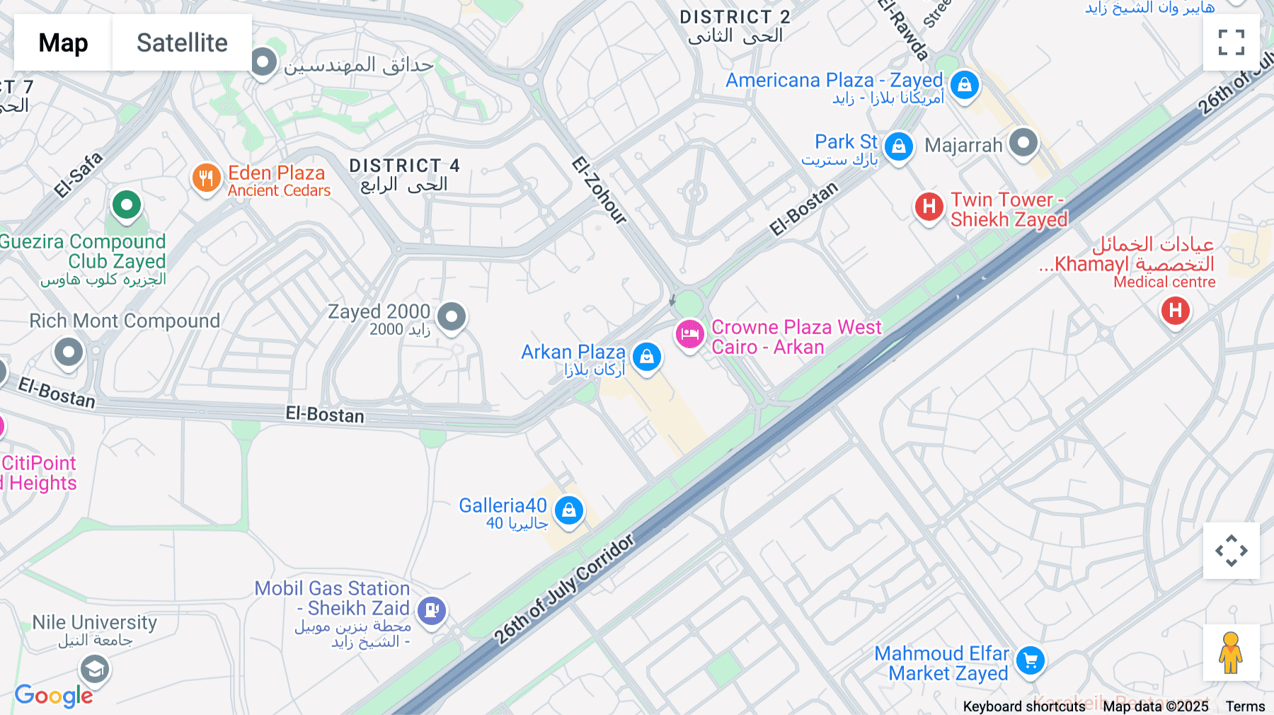 Click for interative map of Arkan Plaza Building 4, Plot 31, El Sheikh Zayed, Cairo