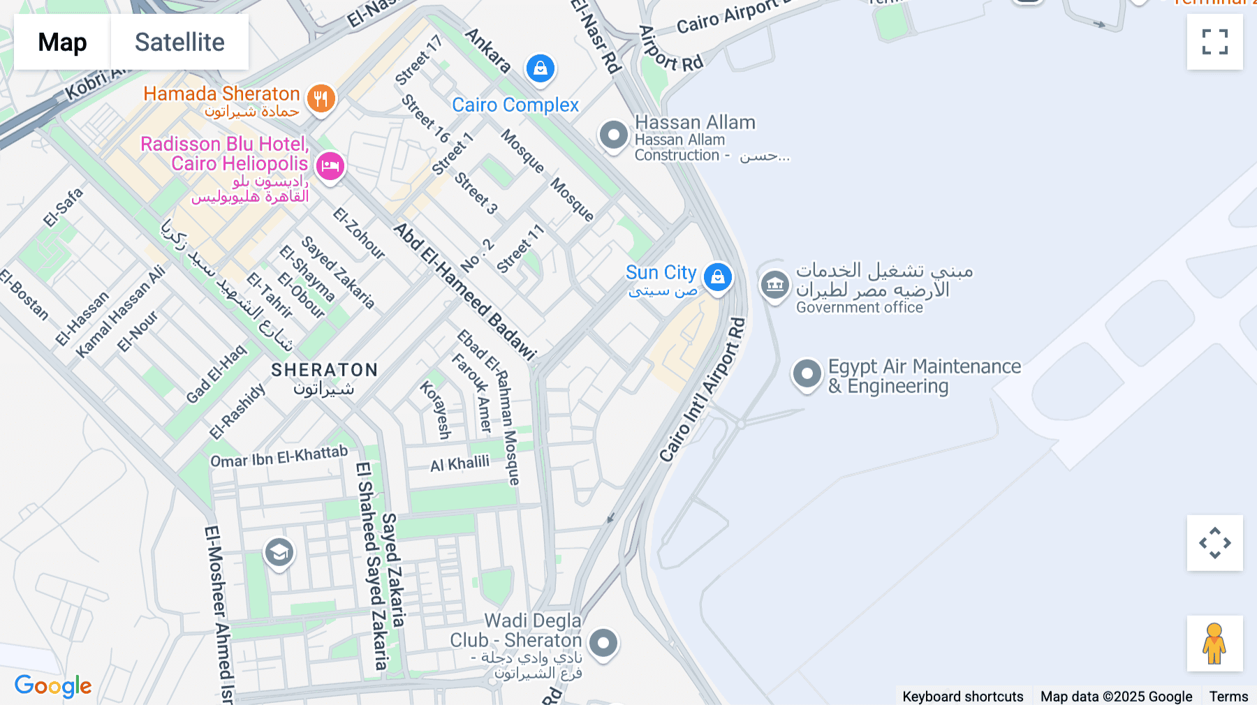 Click for interative map of Unit 7, Paramount Business Complex, Block 1258 M, Heliopolis, Cairo