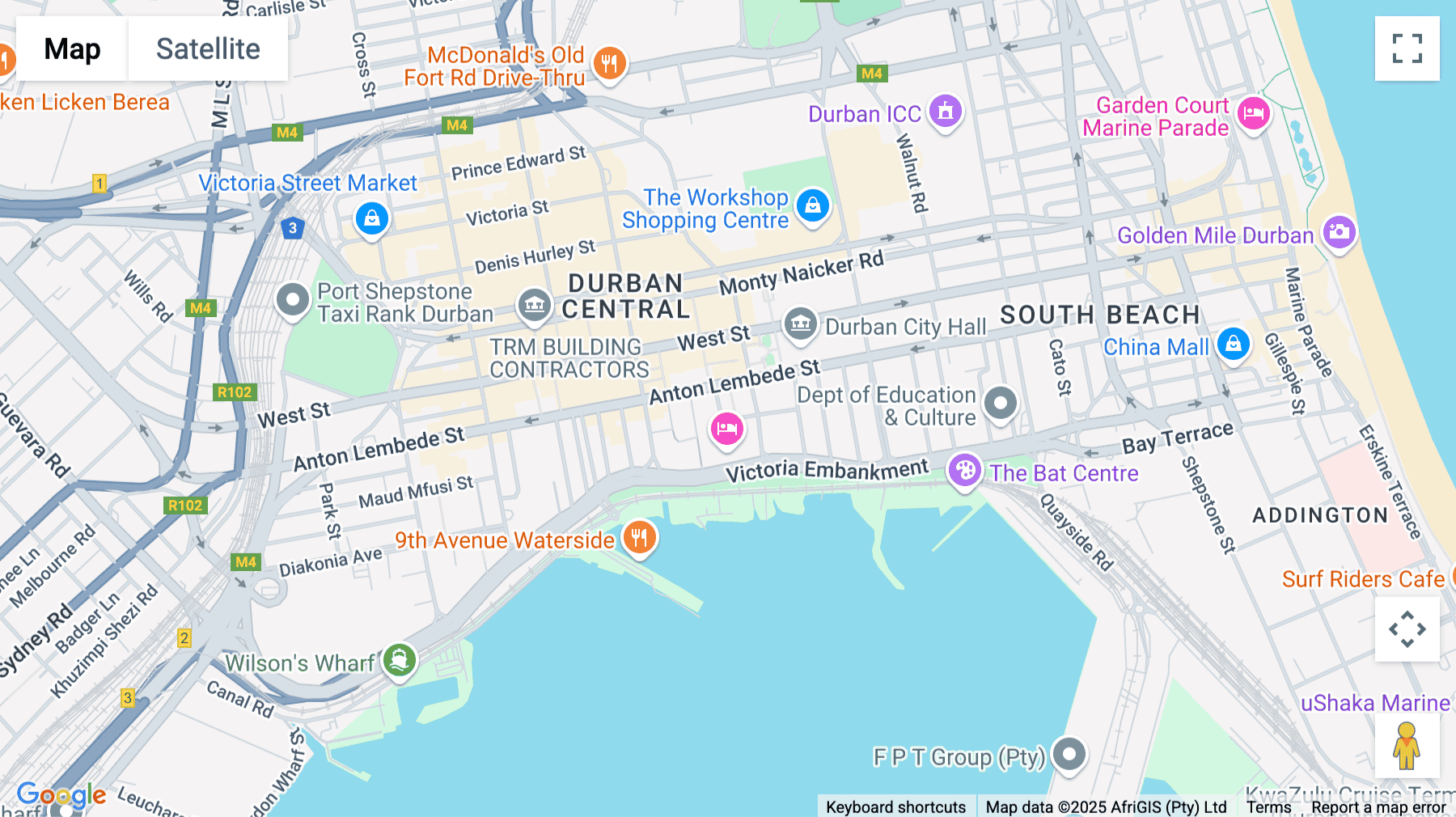Click for interative map of 303 Anton Lambede Street, 5th Floor, Durban Club Place, Durban