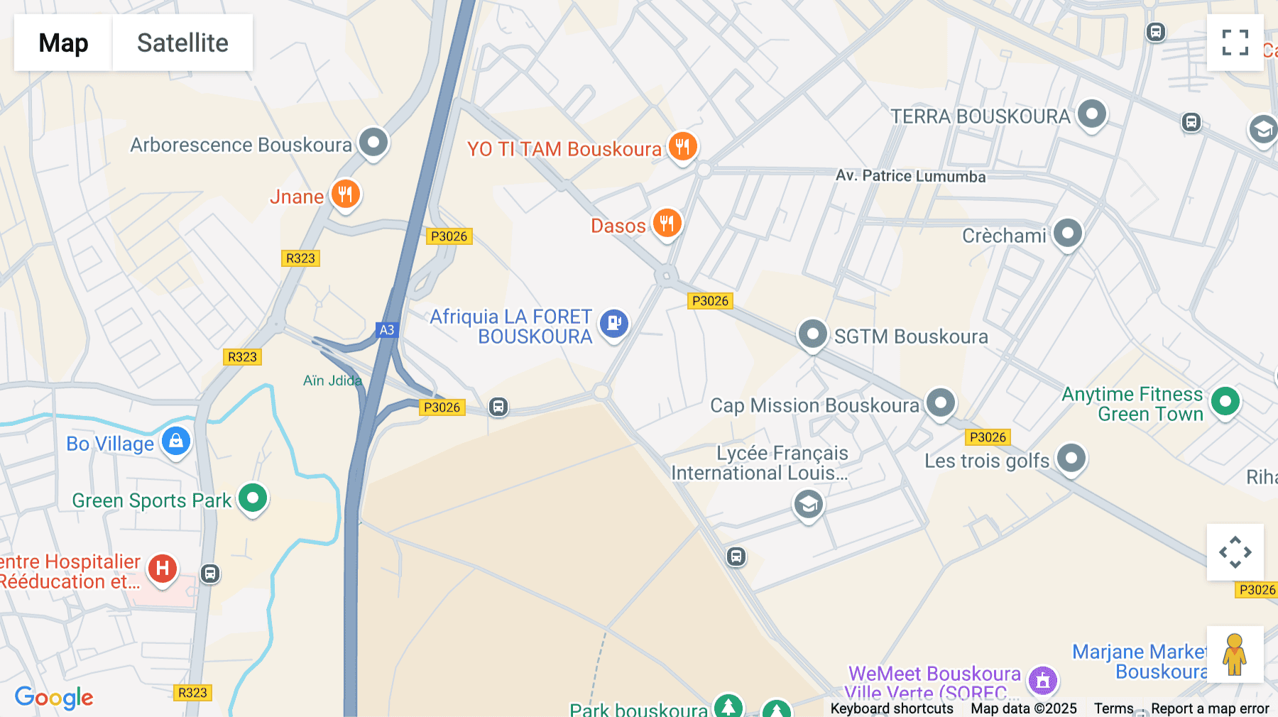 Click for interative map of Triangle Vert, Bouskoura Ville Verte, Casablanca