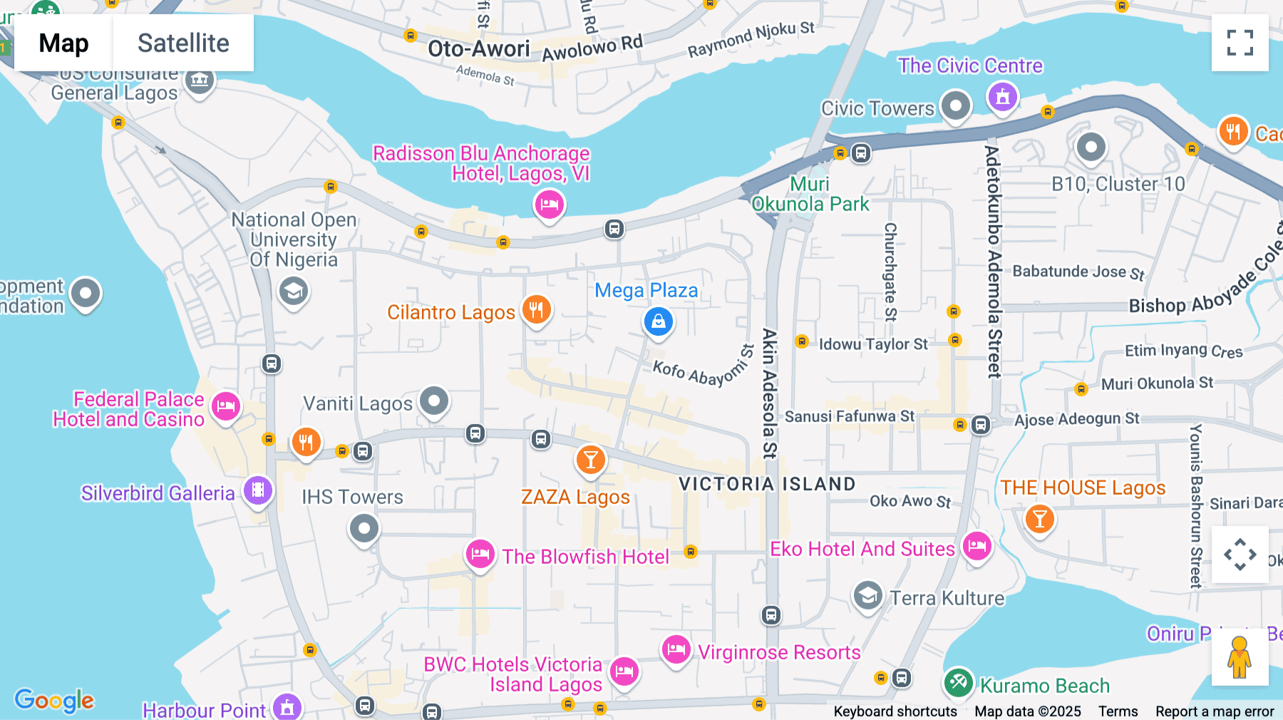 Click for interative map of Idowu Martins Street, Lagos